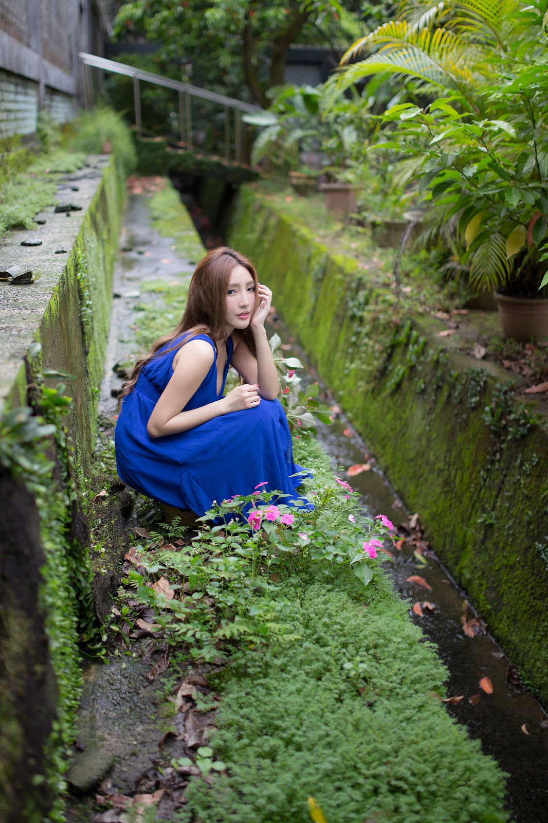 台湾赵芸Syuan《极品蓝色长裙女神》