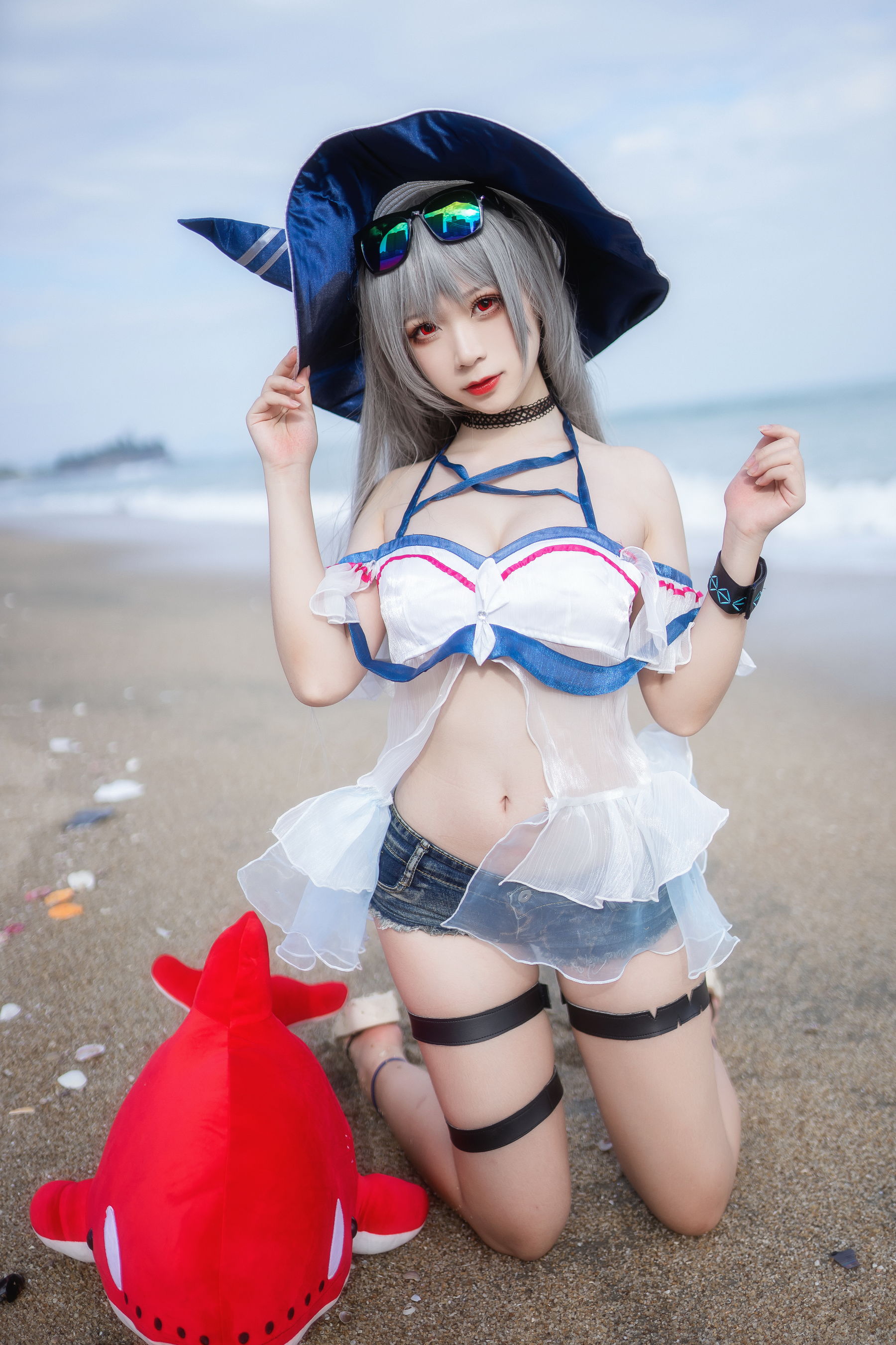 [Cosplay] 动漫博主樱落酱w - 斯卡蒂泳装