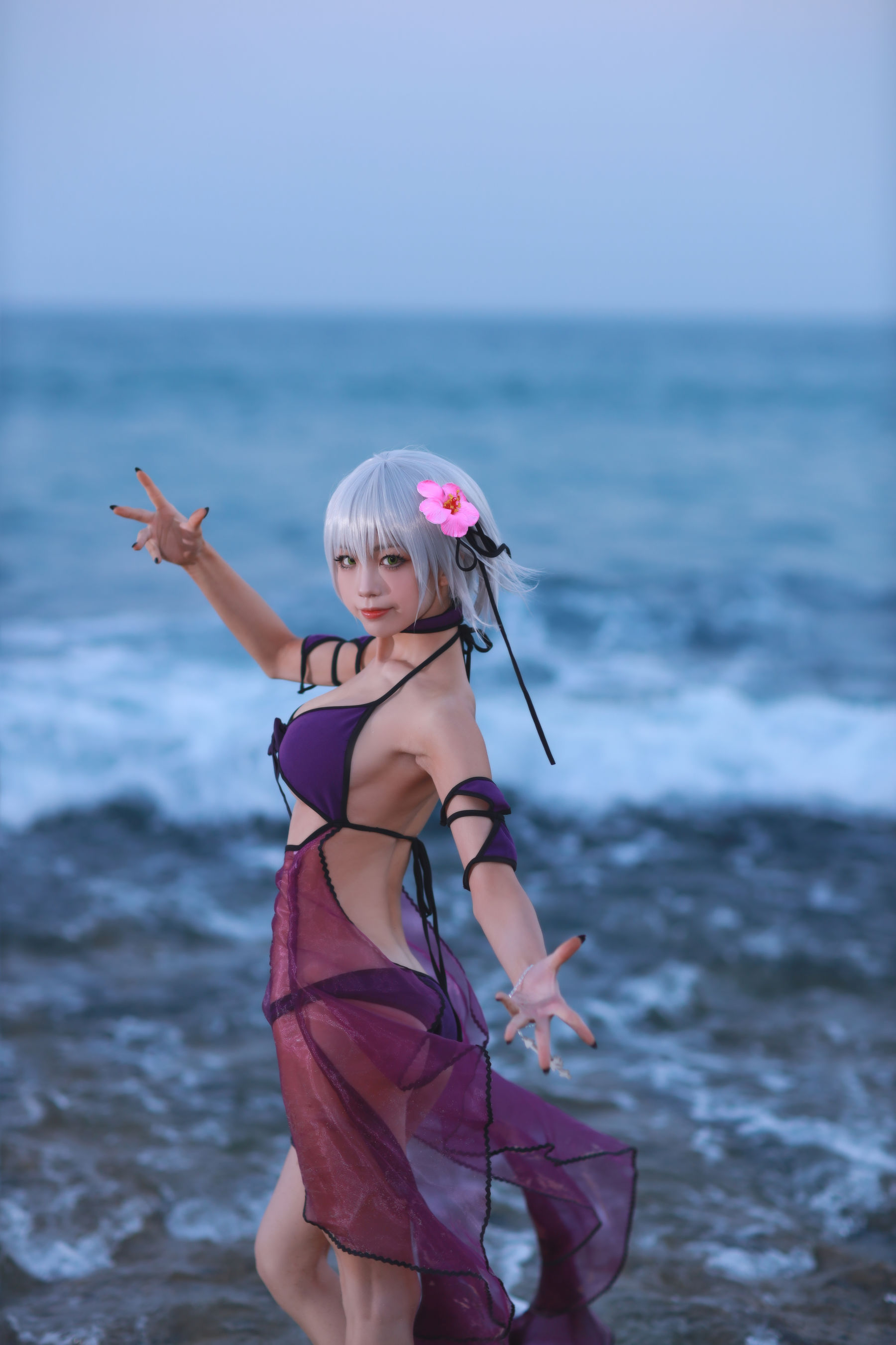 [Cosplay] 动漫博主水淼aqua - 贞德泳装