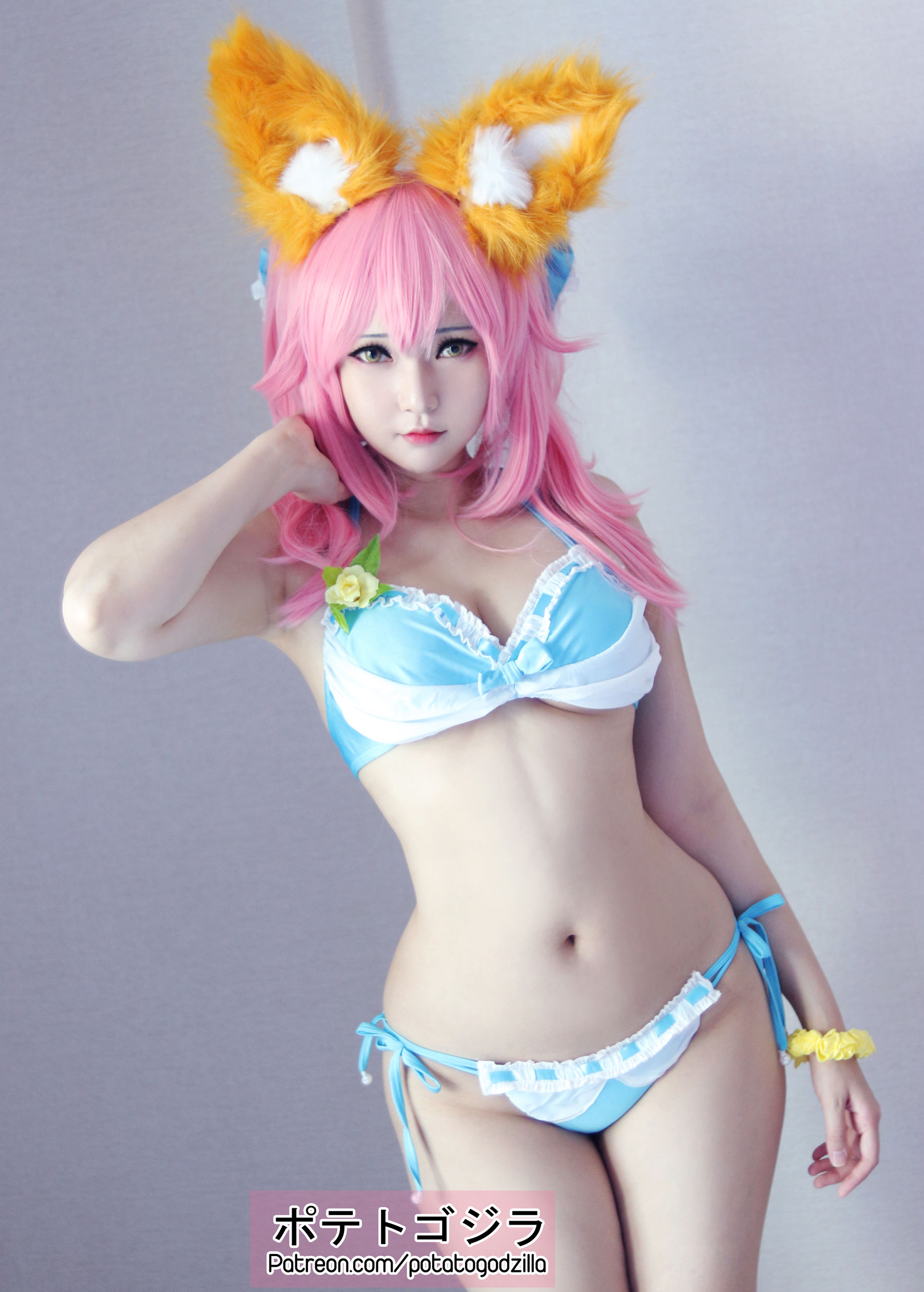 [福利COS] Coser小姐姐Potato Godzilla - Tamamo Bikini