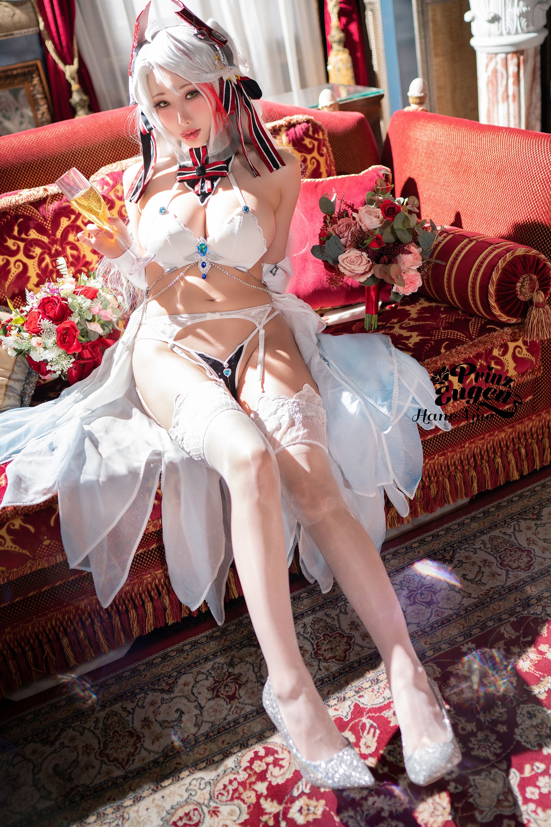 [福利COS] Hane Ame 雨波写真 - 欧根亲王 婚纱