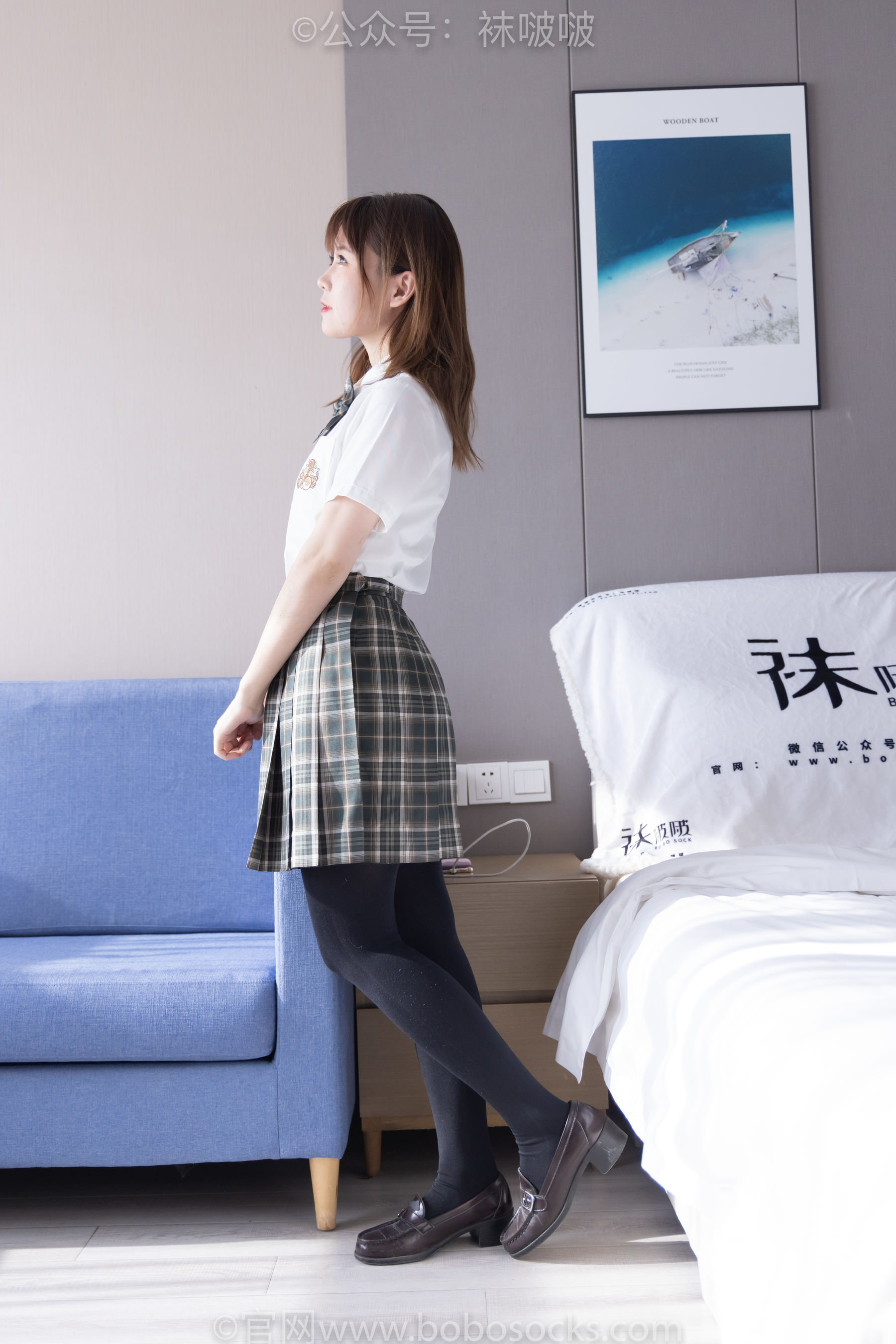 BoBoSocks袜啵啵 No.056 朵朵-JK制服、皮鞋、厚黑丝 