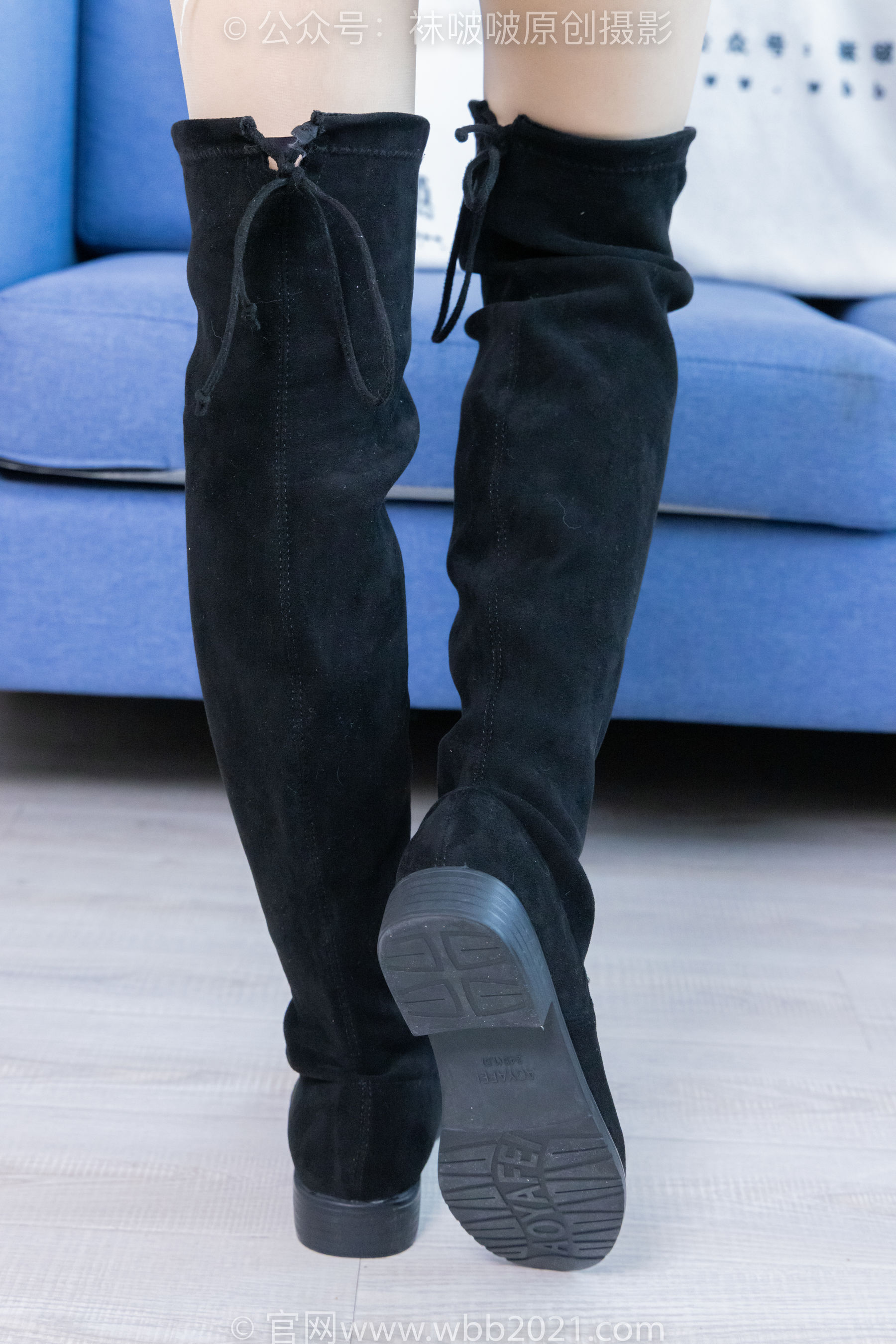 BoBoSocks袜啵啵 No.422 糯米 -长靴、白棉袜、肉丝