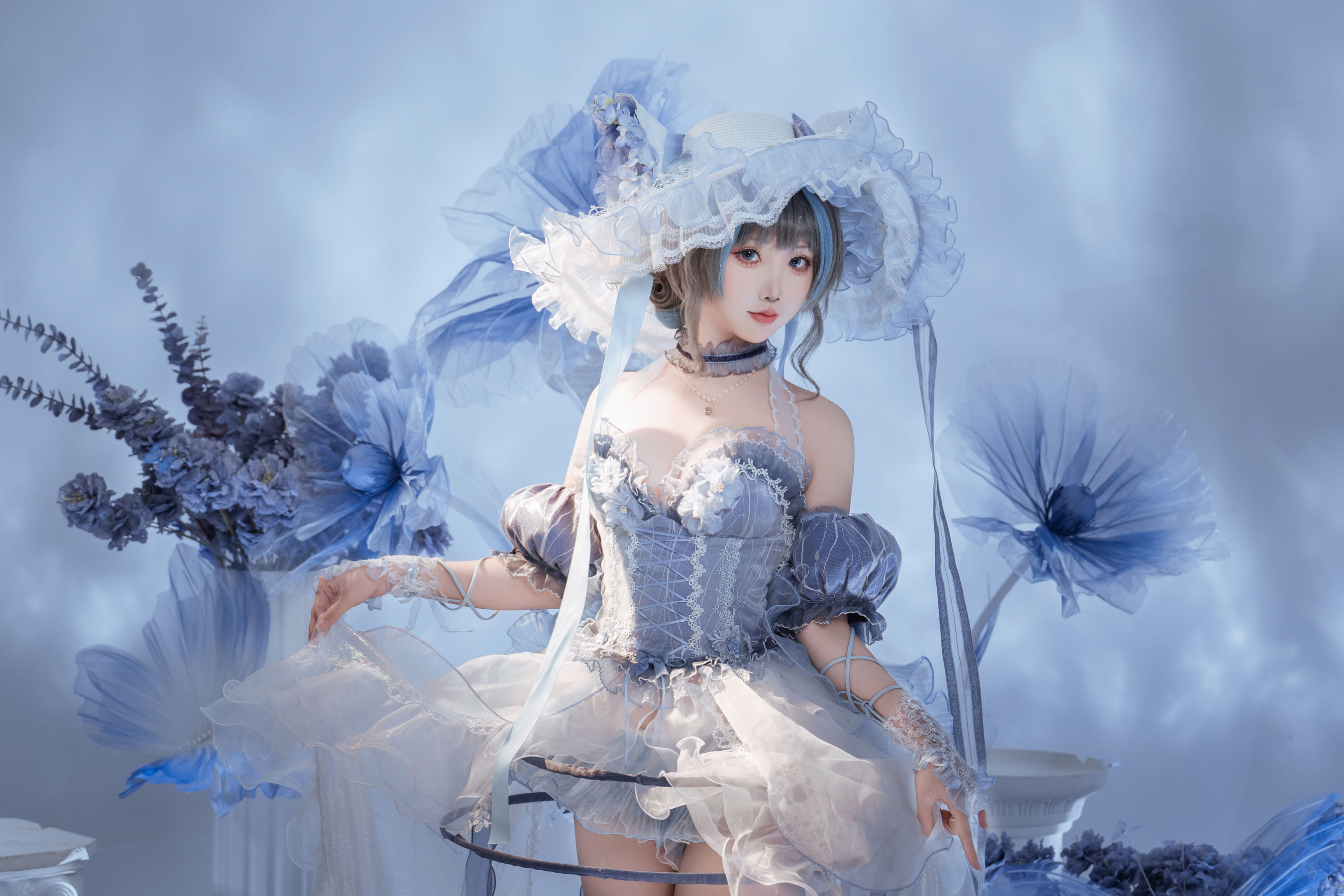 可爱人气Coser 面饼仙儿 - 碧蓝航线 柴郡礼服