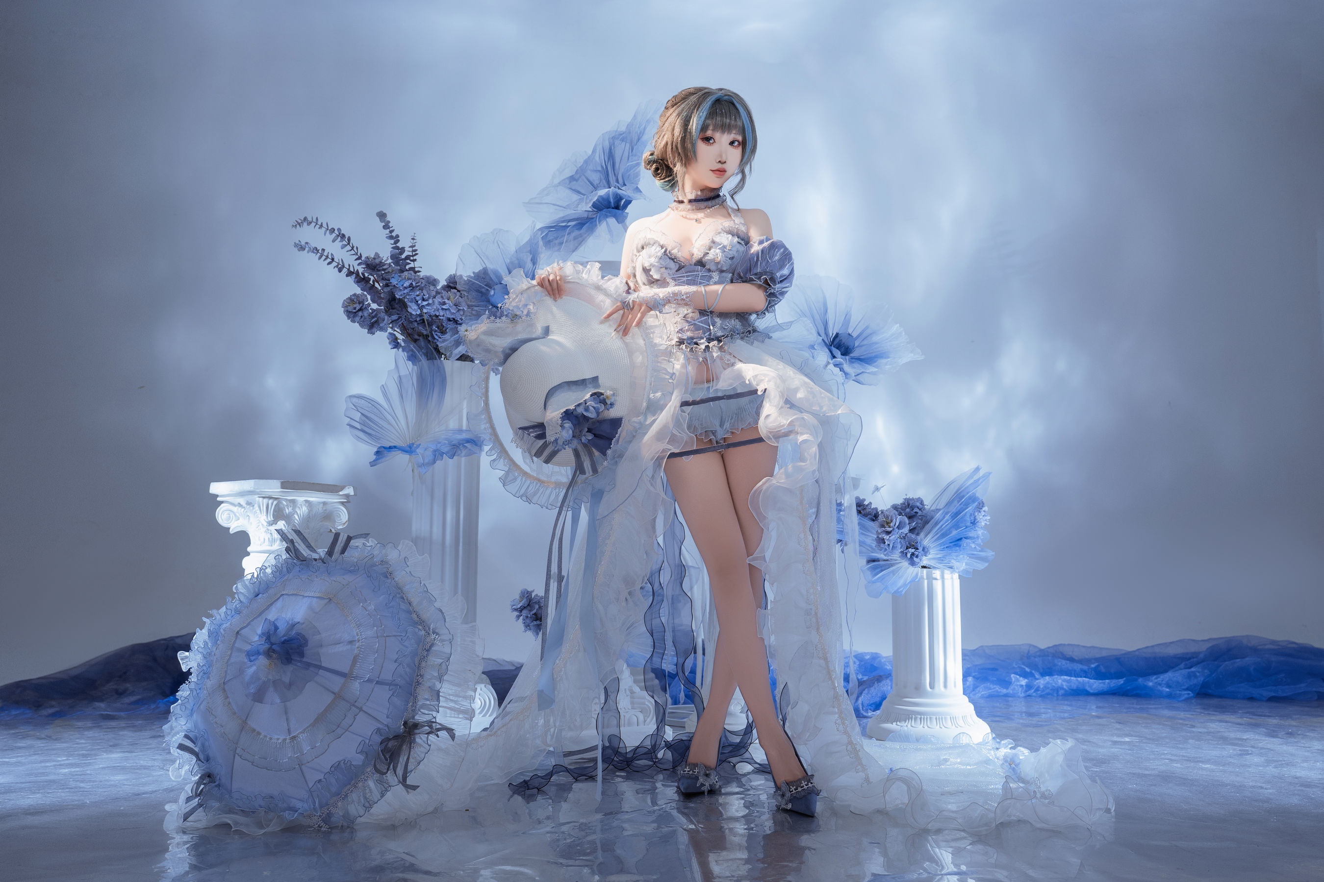 可爱人气Coser 面饼仙儿 - 碧蓝航线 柴郡礼服