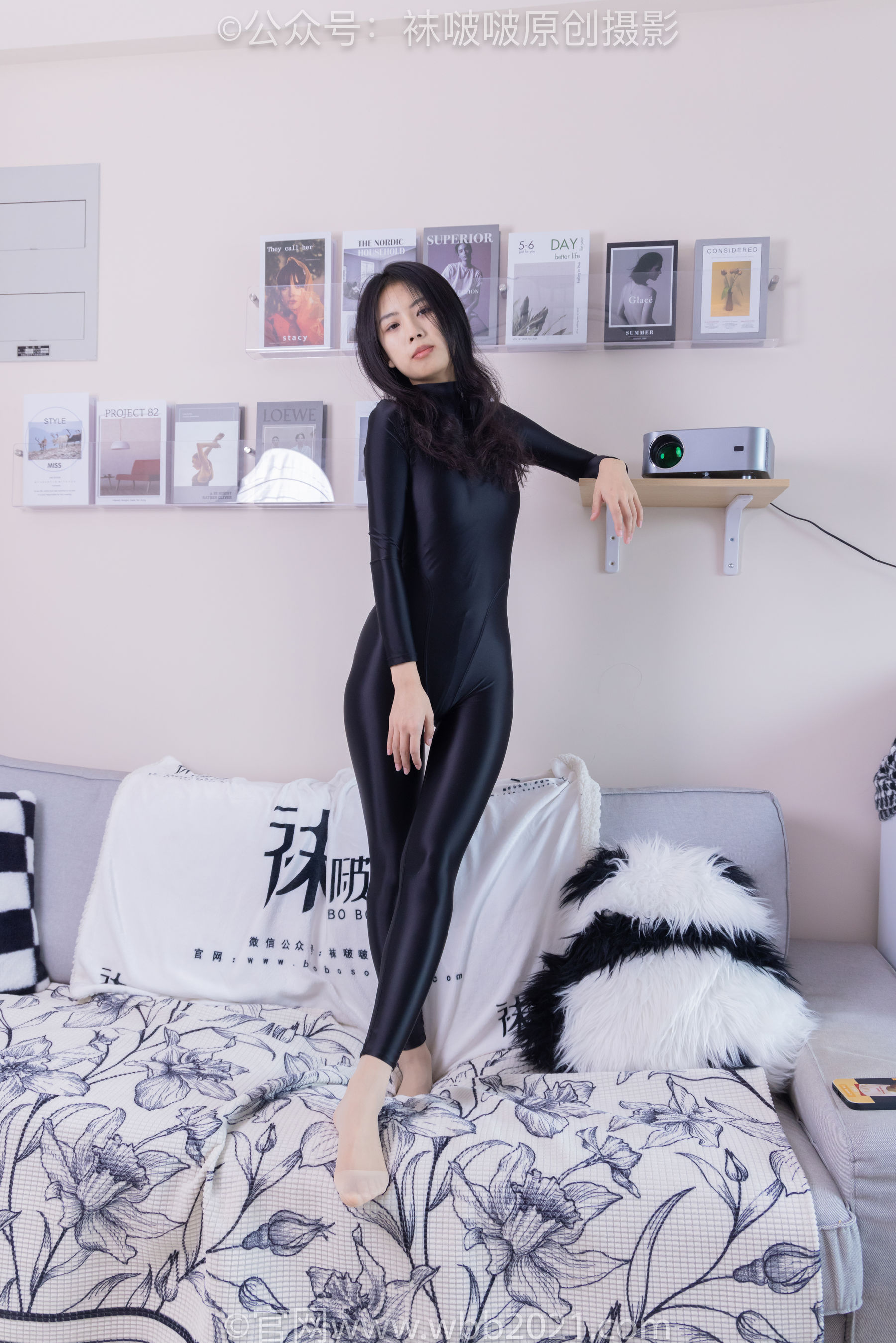 BoBoSocks袜啵啵 No.448 奶油 高跟长靴、肉丝、连体泳衣裤里丝