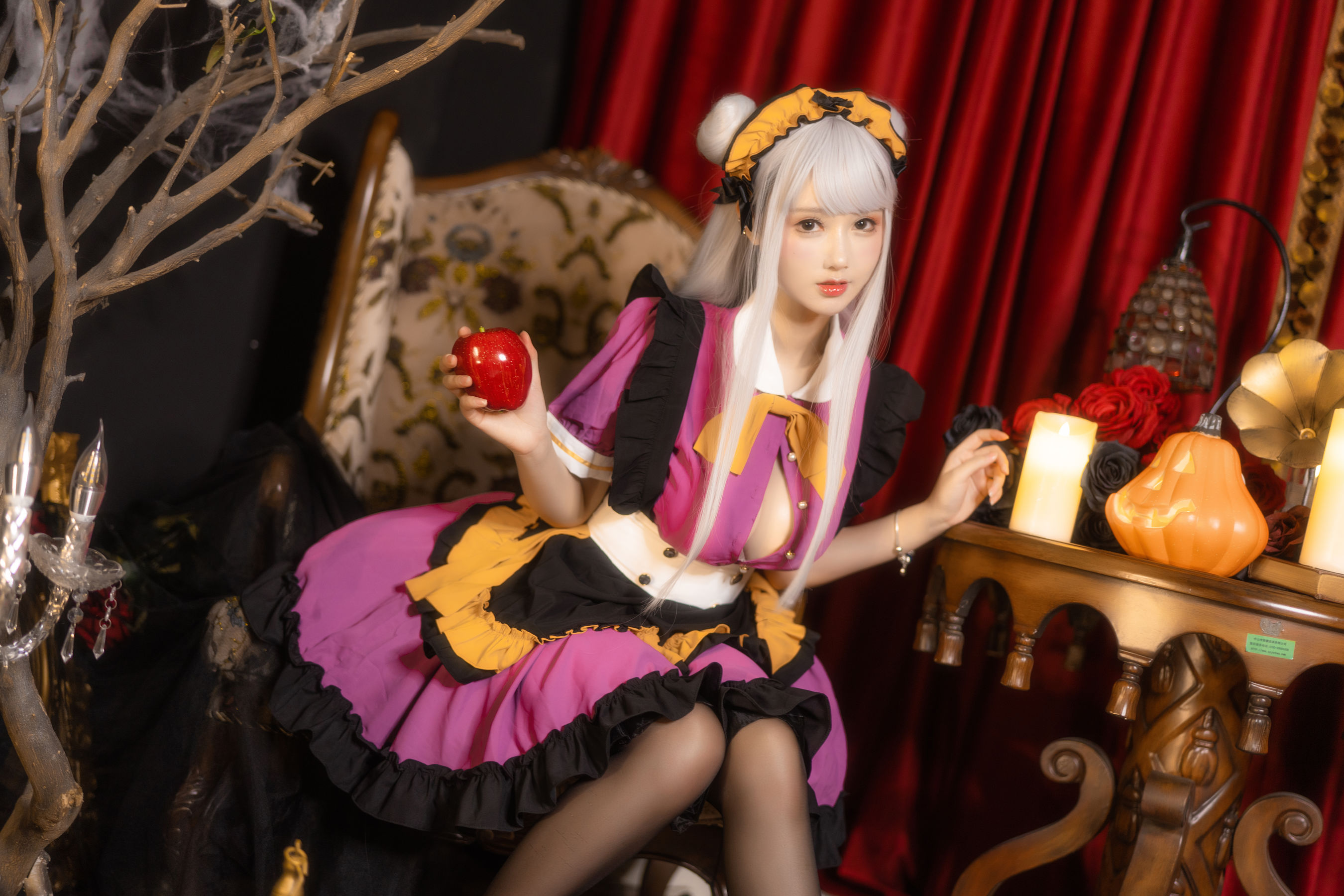 羽生三未 图集 - 万圣黑丝女仆