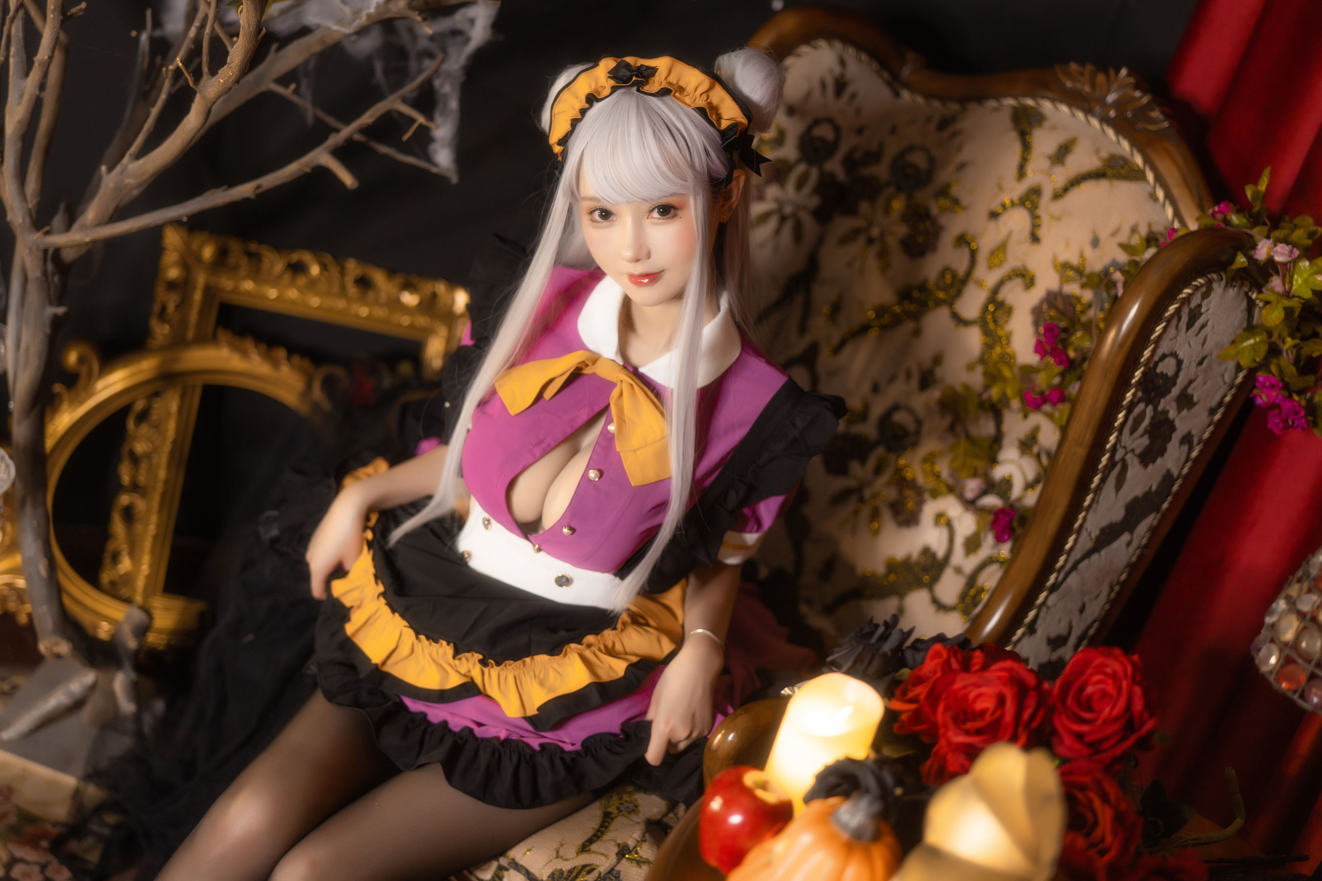 羽生三未 图集 - 万圣黑丝女仆