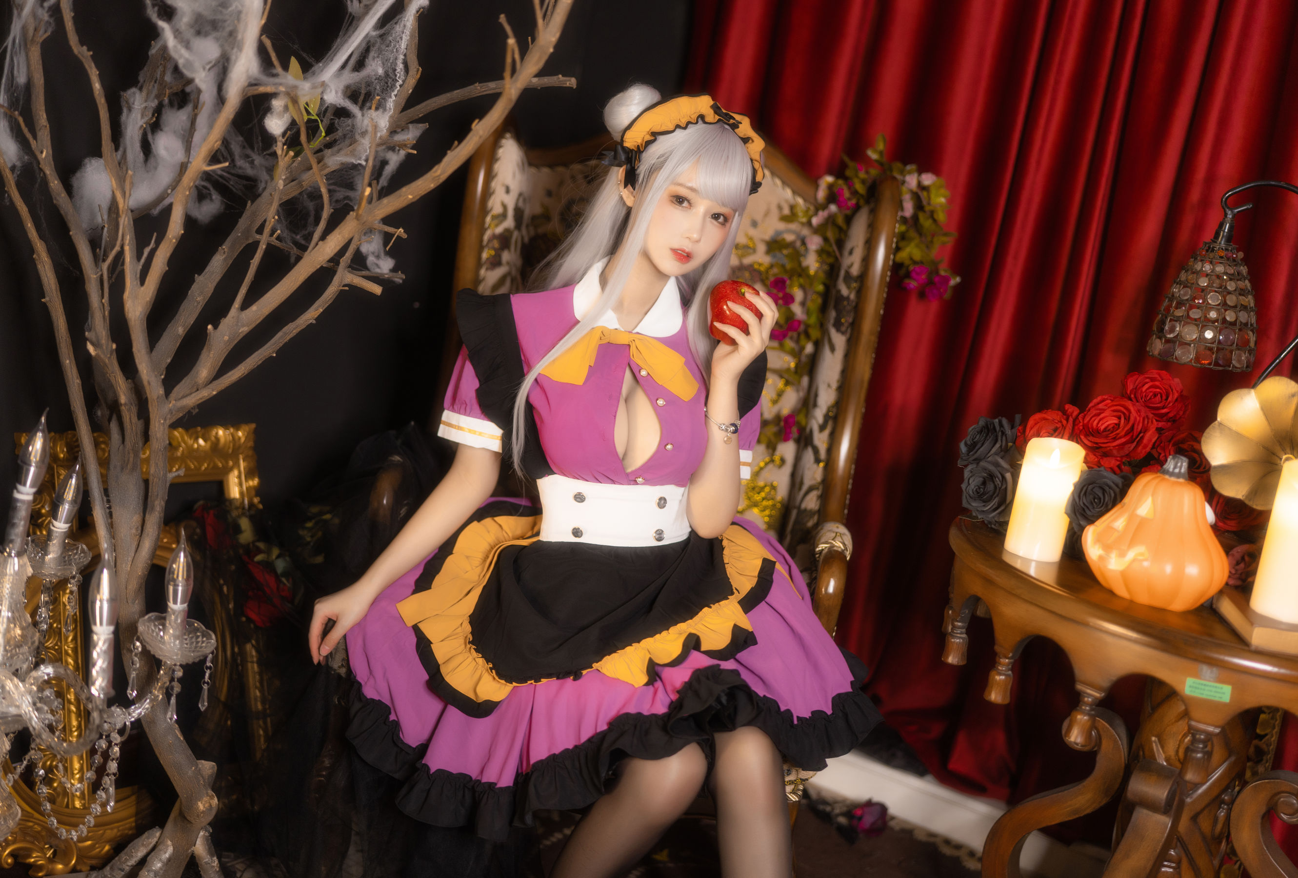 羽生三未 图集 - 万圣黑丝女仆