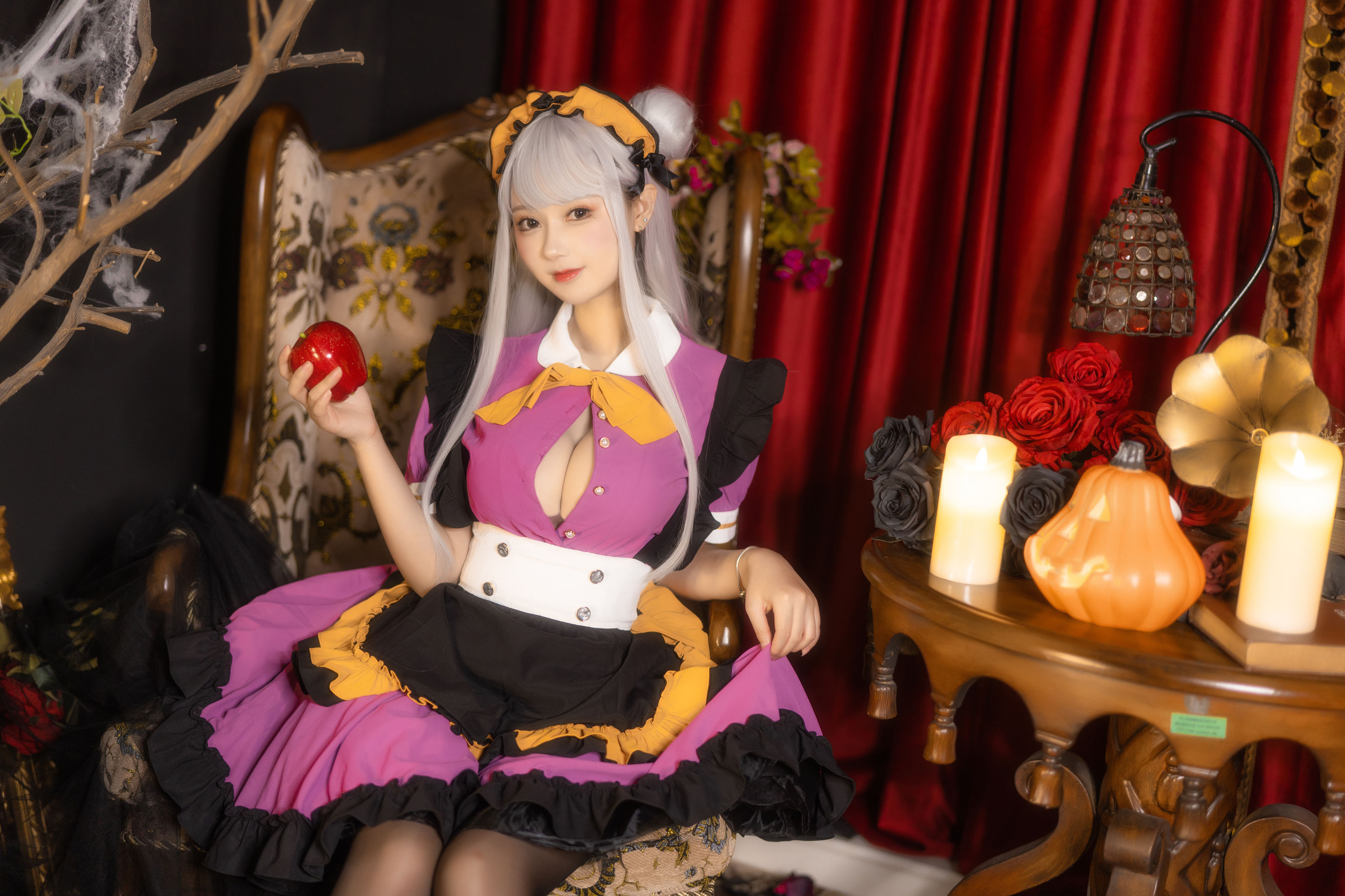 羽生三未 图集 - 万圣黑丝女仆