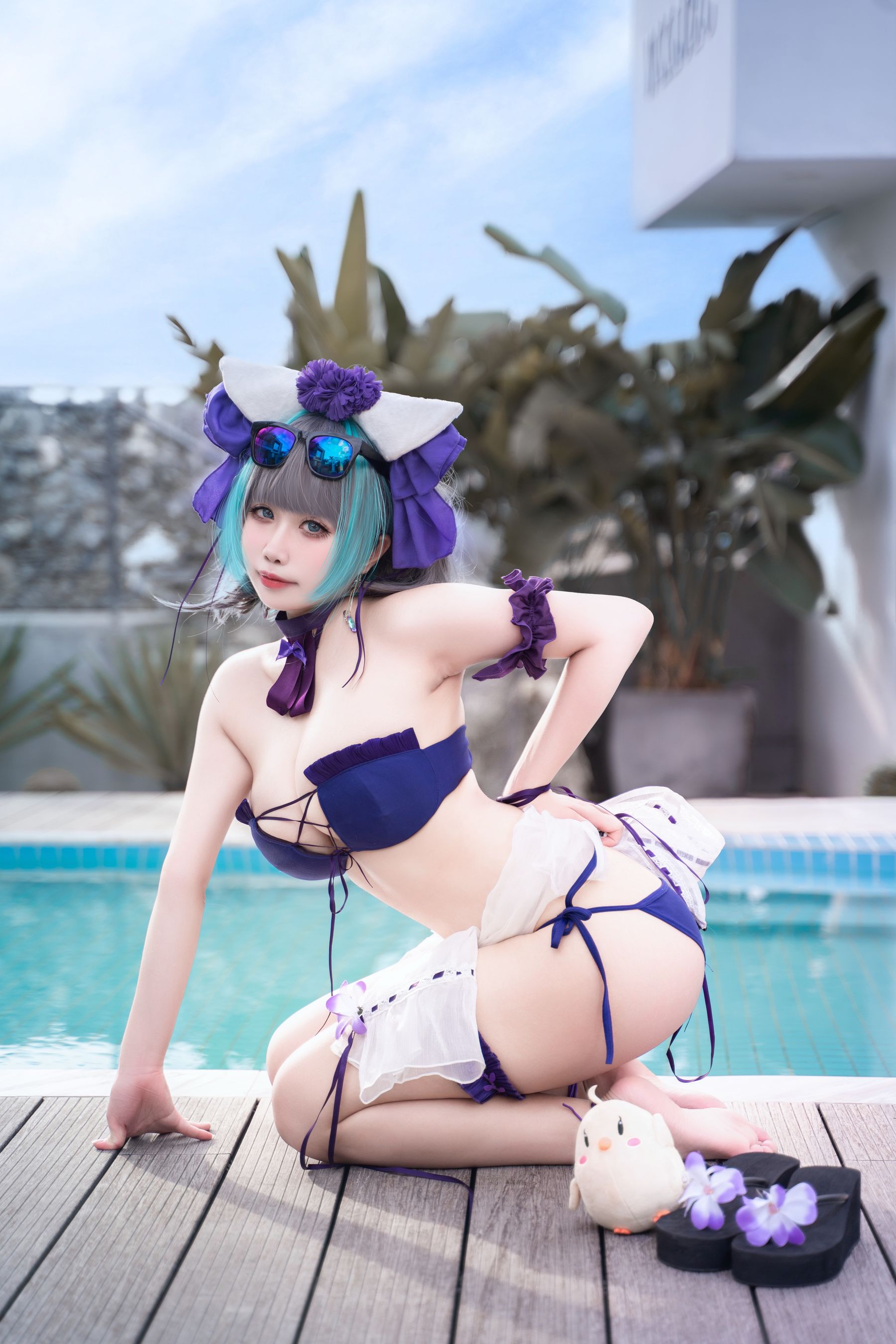 贞子蜜桃 - 碧蓝航线 柴郡泳装