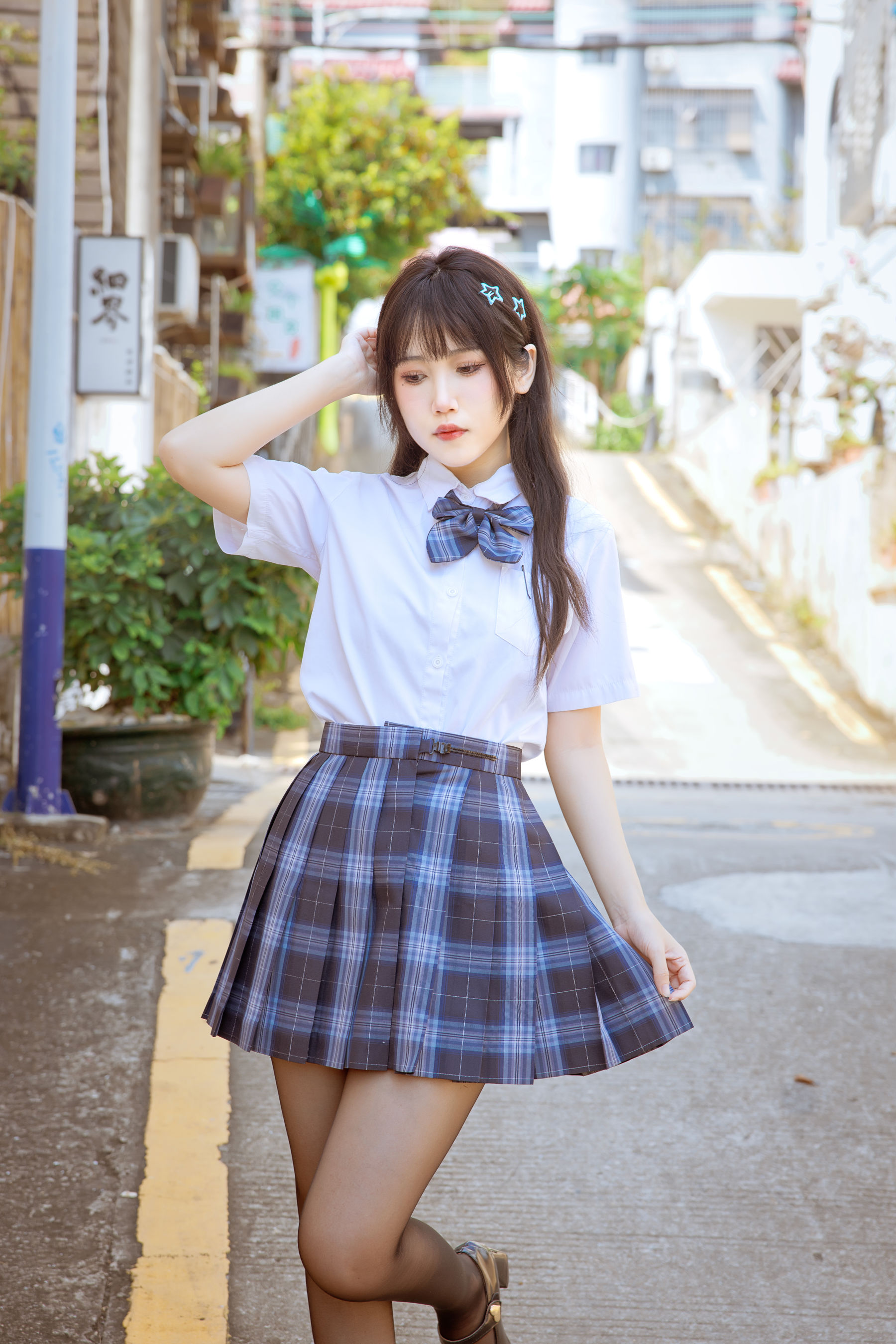 微博人气Coser不呆猫 - 泳衣JK学妹