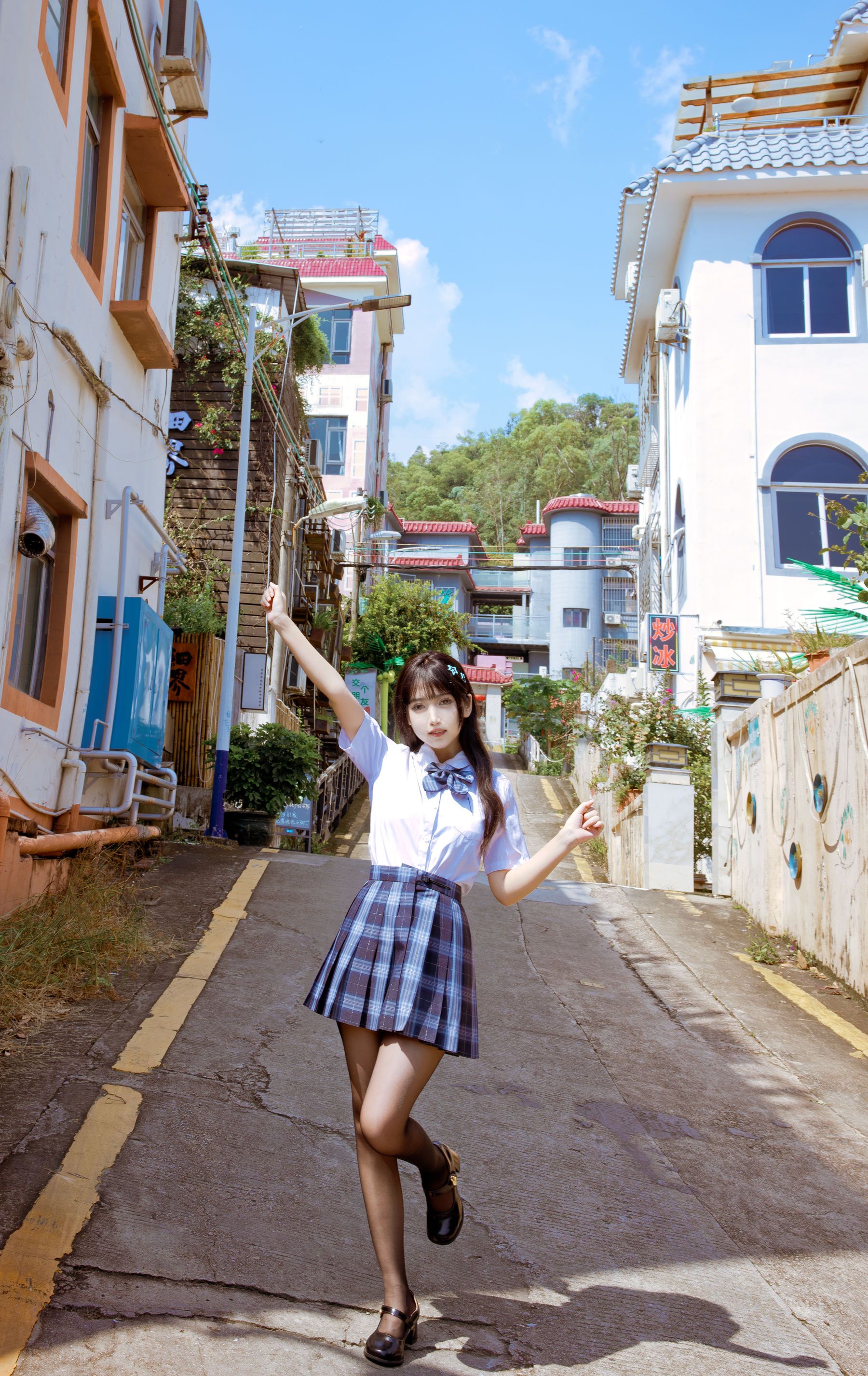 微博人气Coser不呆猫 - 泳衣JK学妹