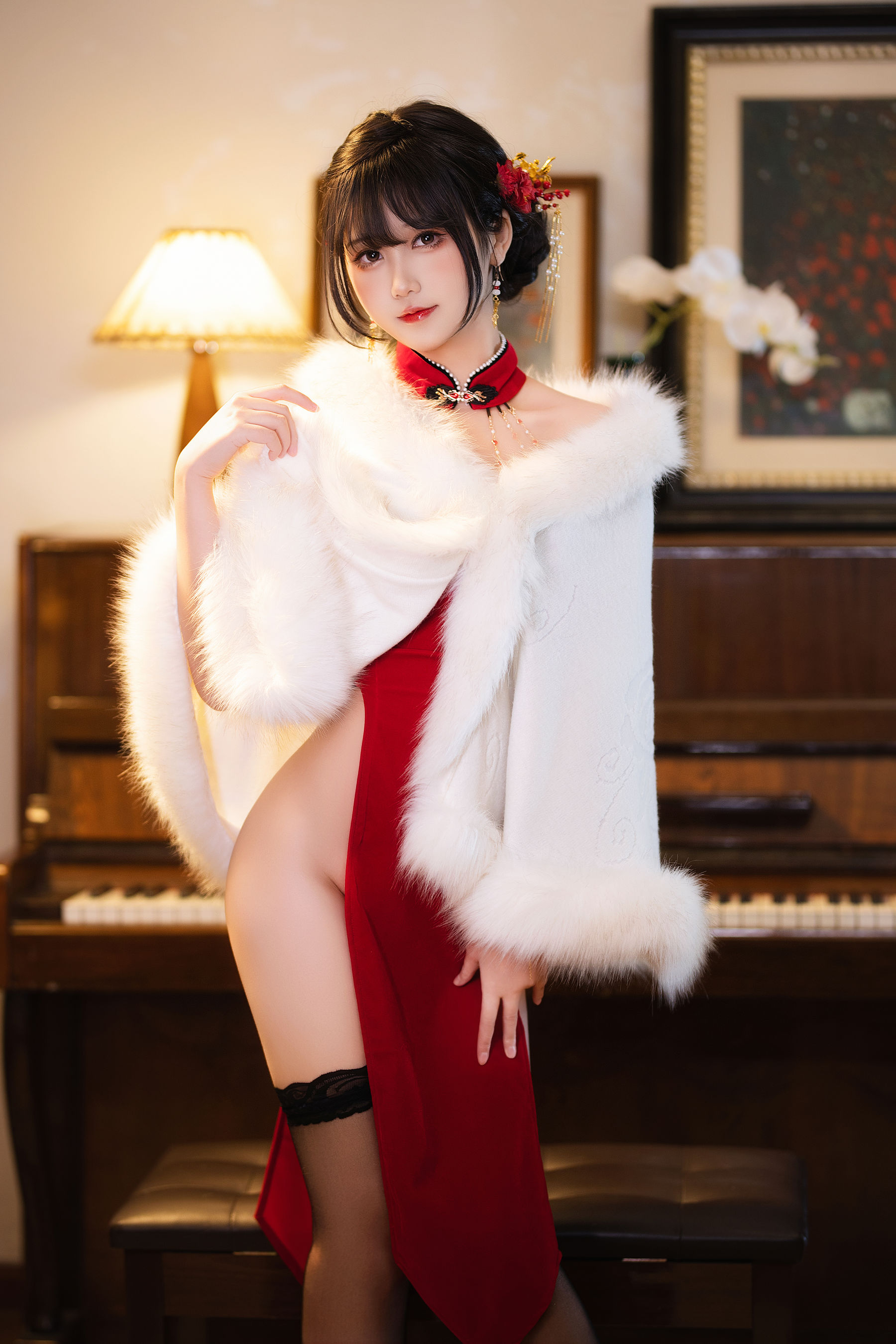 微博妹子三度_69 - 红丝绒旗袍