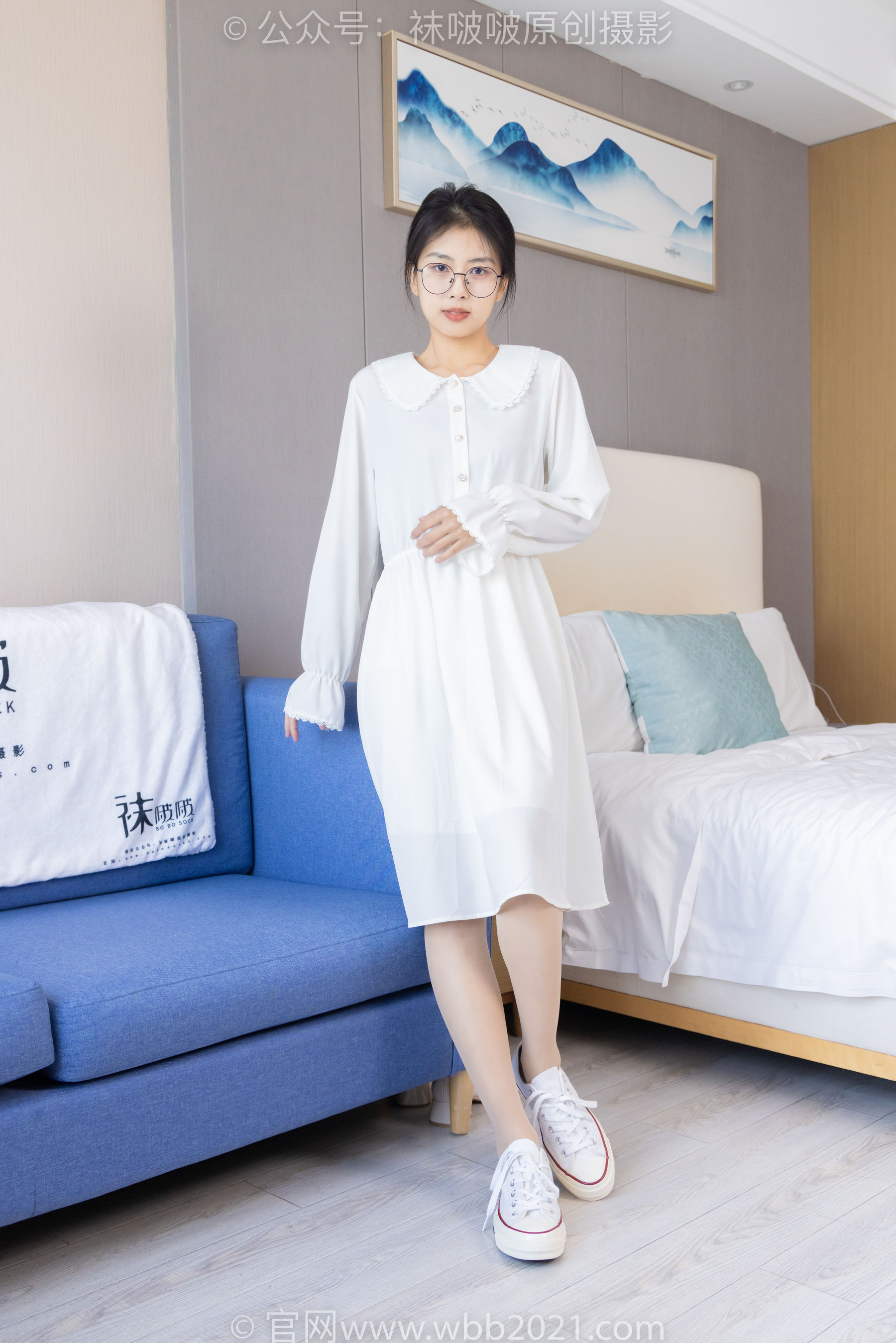 BoBoSocks袜啵啵 No.494 奶油 - 帆布鞋、薄肉丝、薄肉丝踩小蛋糕剧情