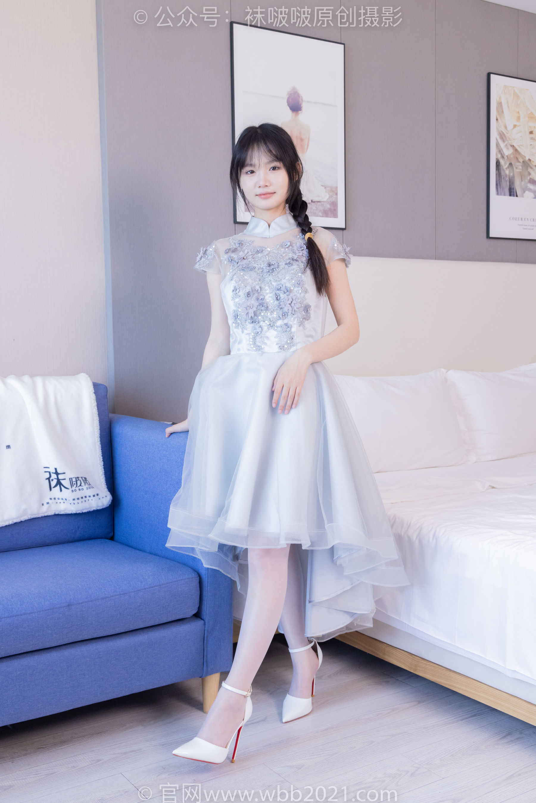 BoBoSocks袜啵啵 No.512 甜甜圈 - 高跟鞋、油亮薄白丝、袜踩奶油蛋糕剧情