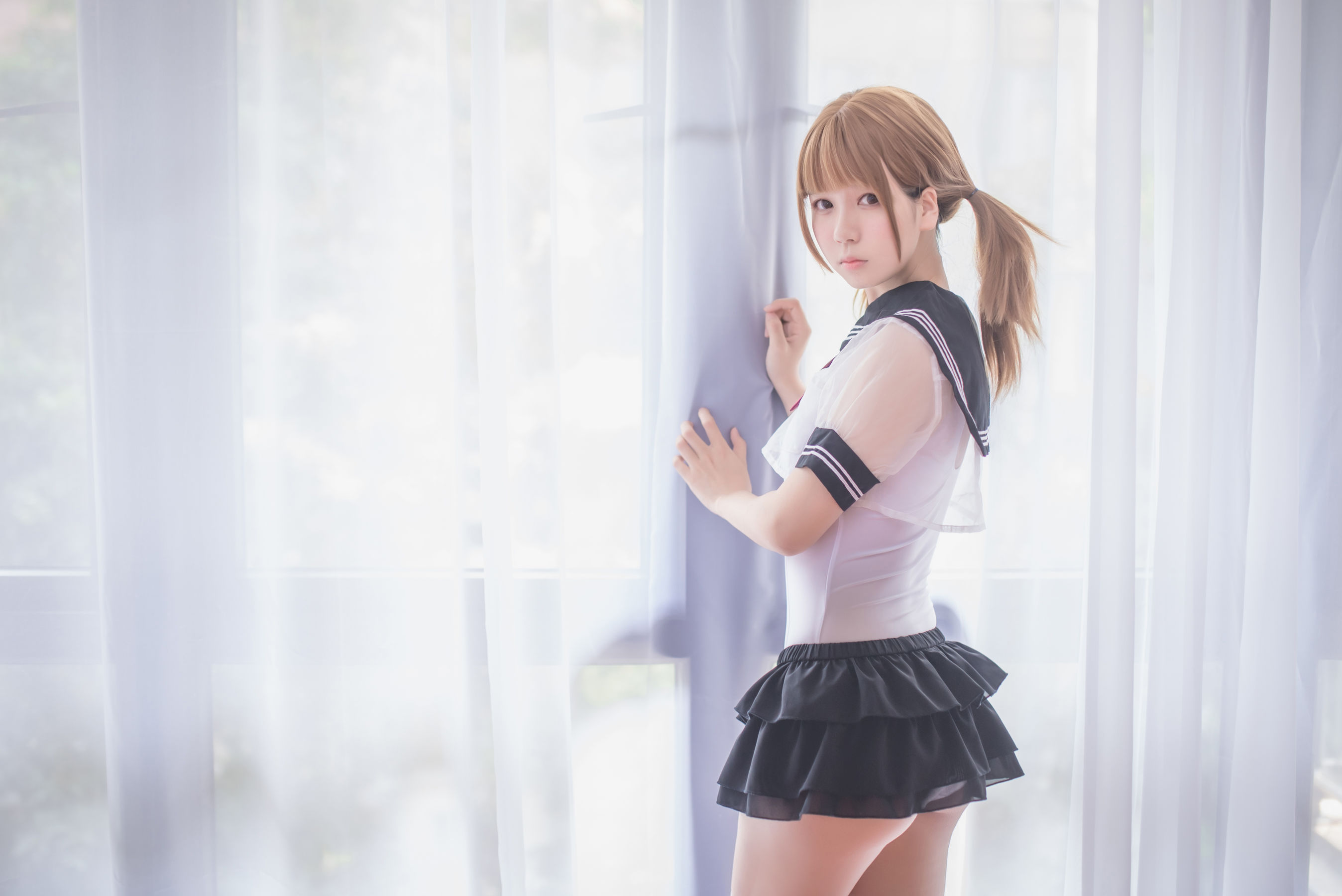 白金Saki写真 - 春日野穹 制服