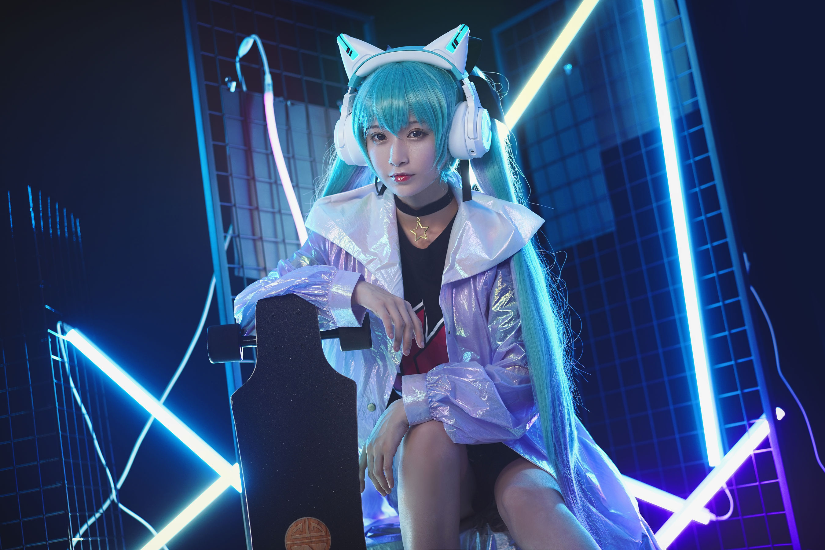 [Cosplay写真] 动漫博主铁板烧鬼舞w - 妖舞耳机miku