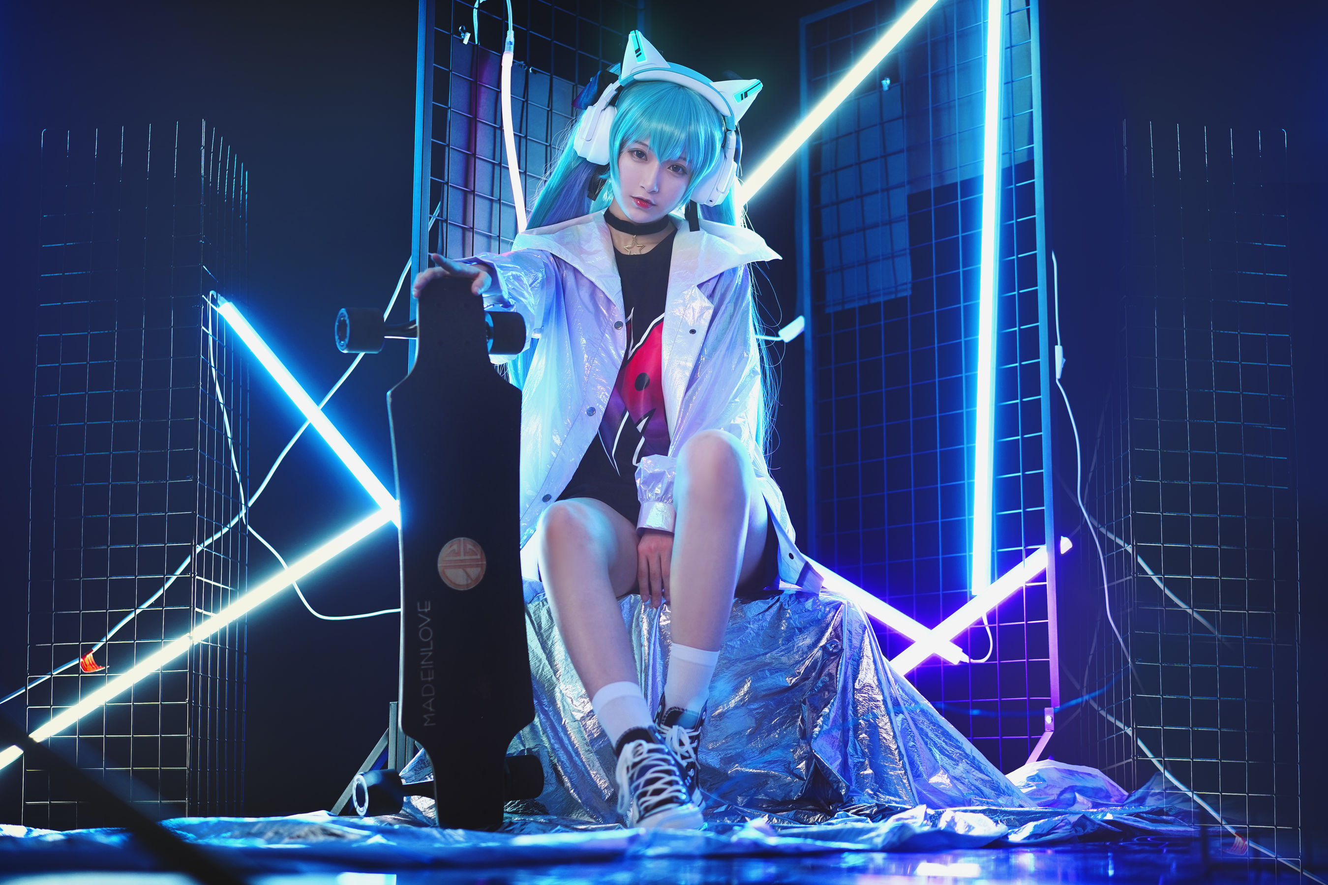 [Cosplay写真] 动漫博主铁板烧鬼舞w - 妖舞耳机miku