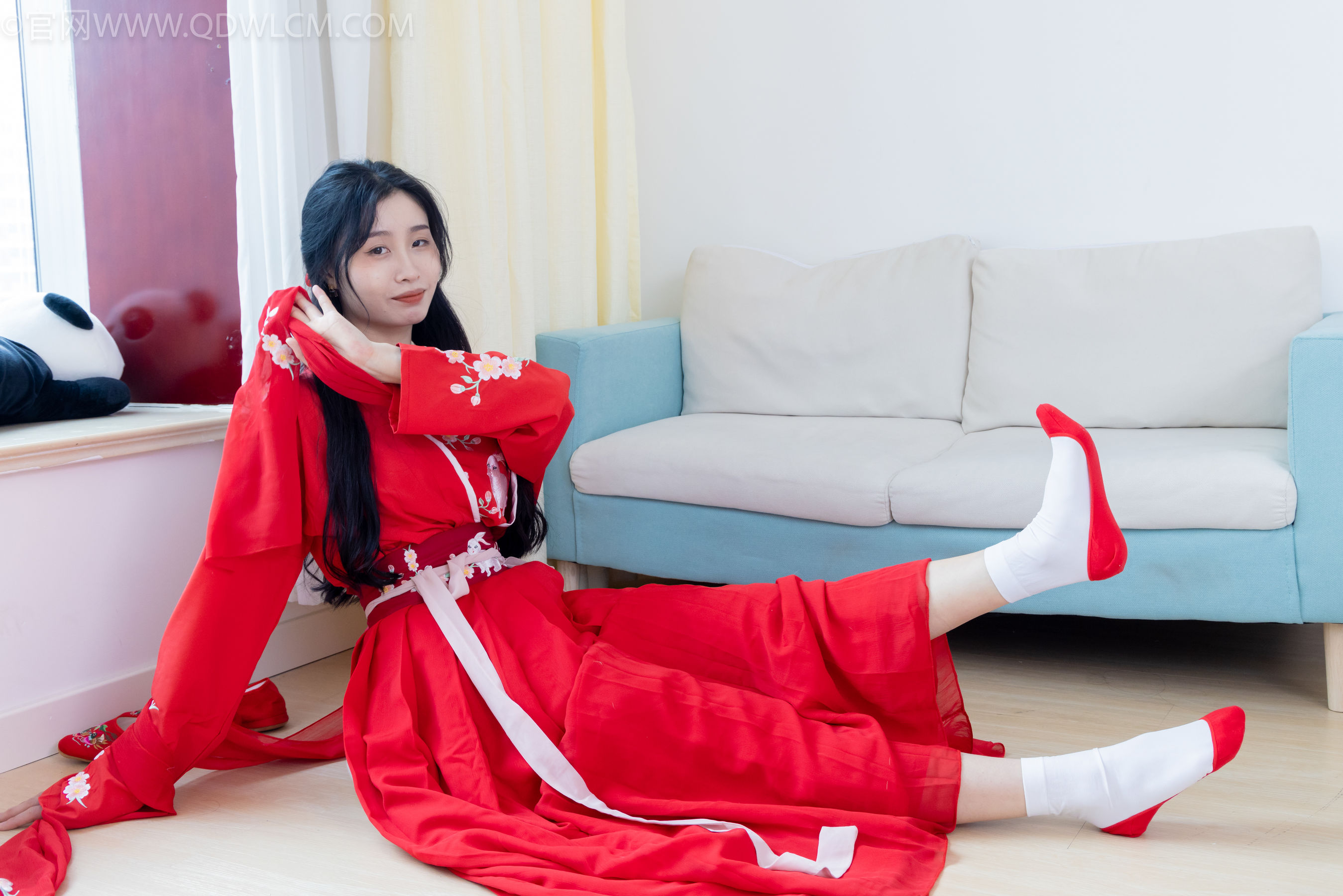 物恋传媒 No.2328 绒绒 - 汉服、布鞋、白棉袜、红色船袜