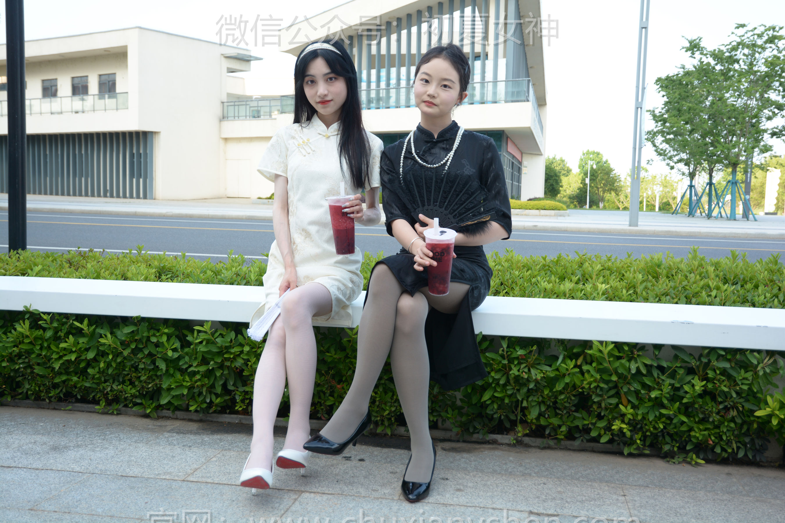 初夏女神 No.279 柒柒&双双 黑白旗袍