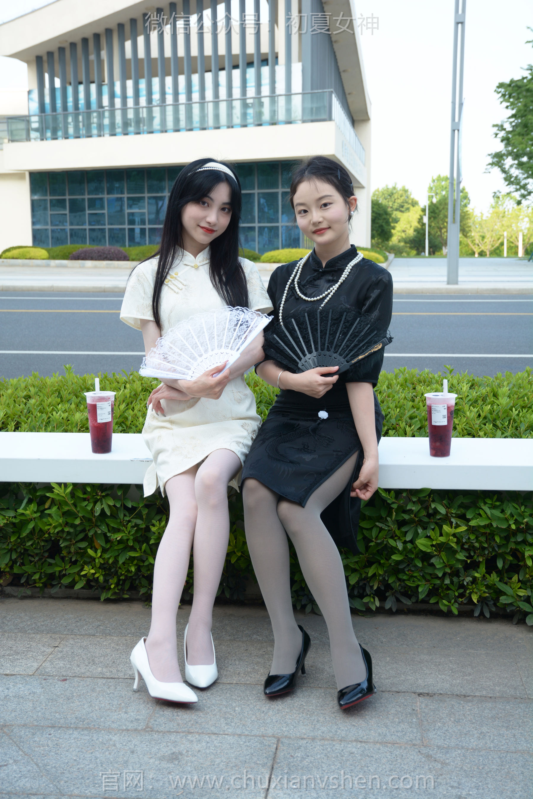 初夏女神 No.279 柒柒&双双 黑白旗袍