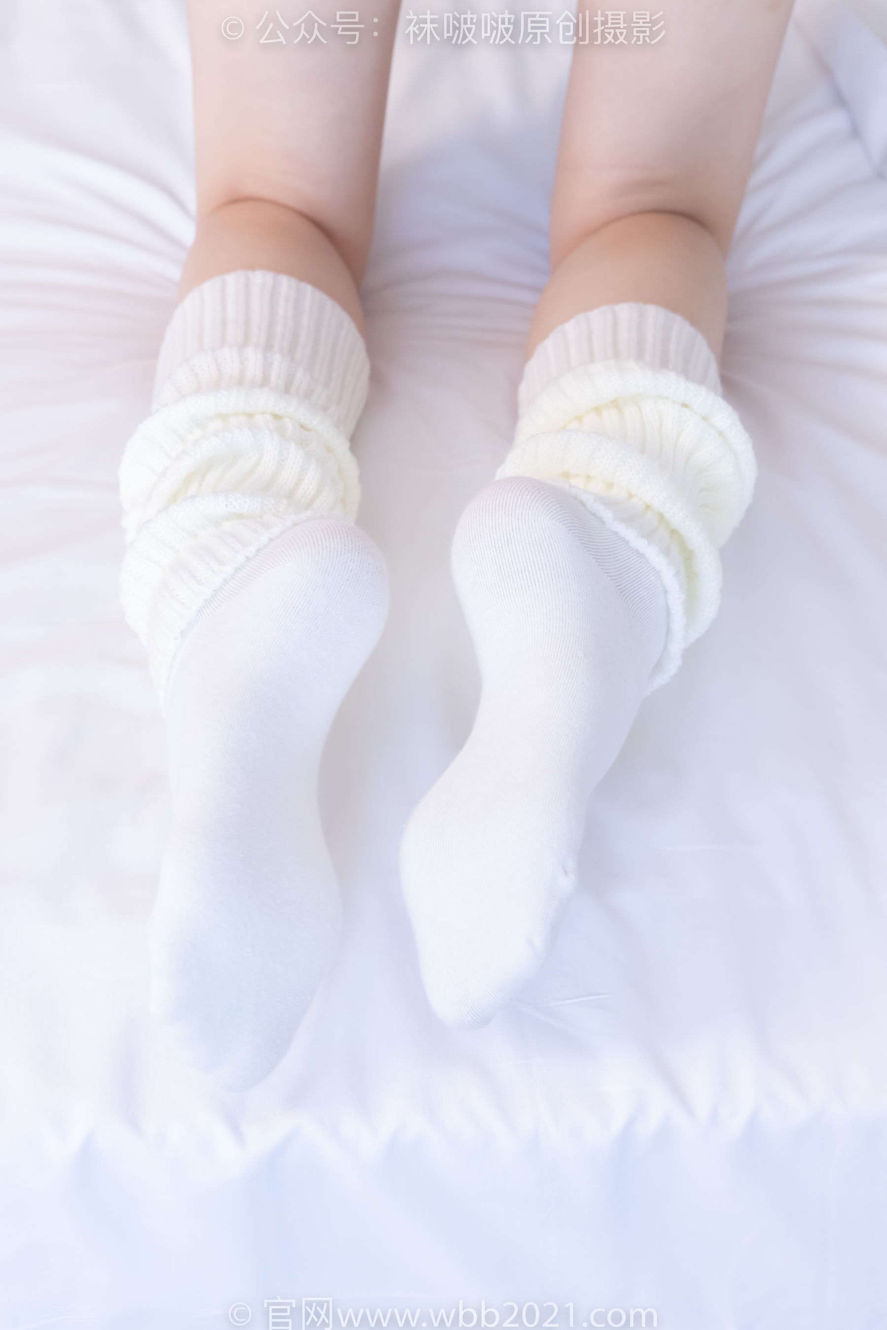 BoBoSocks袜啵啵 No.527 稚予 - 帆布鞋、堆堆袜套、白棉袜