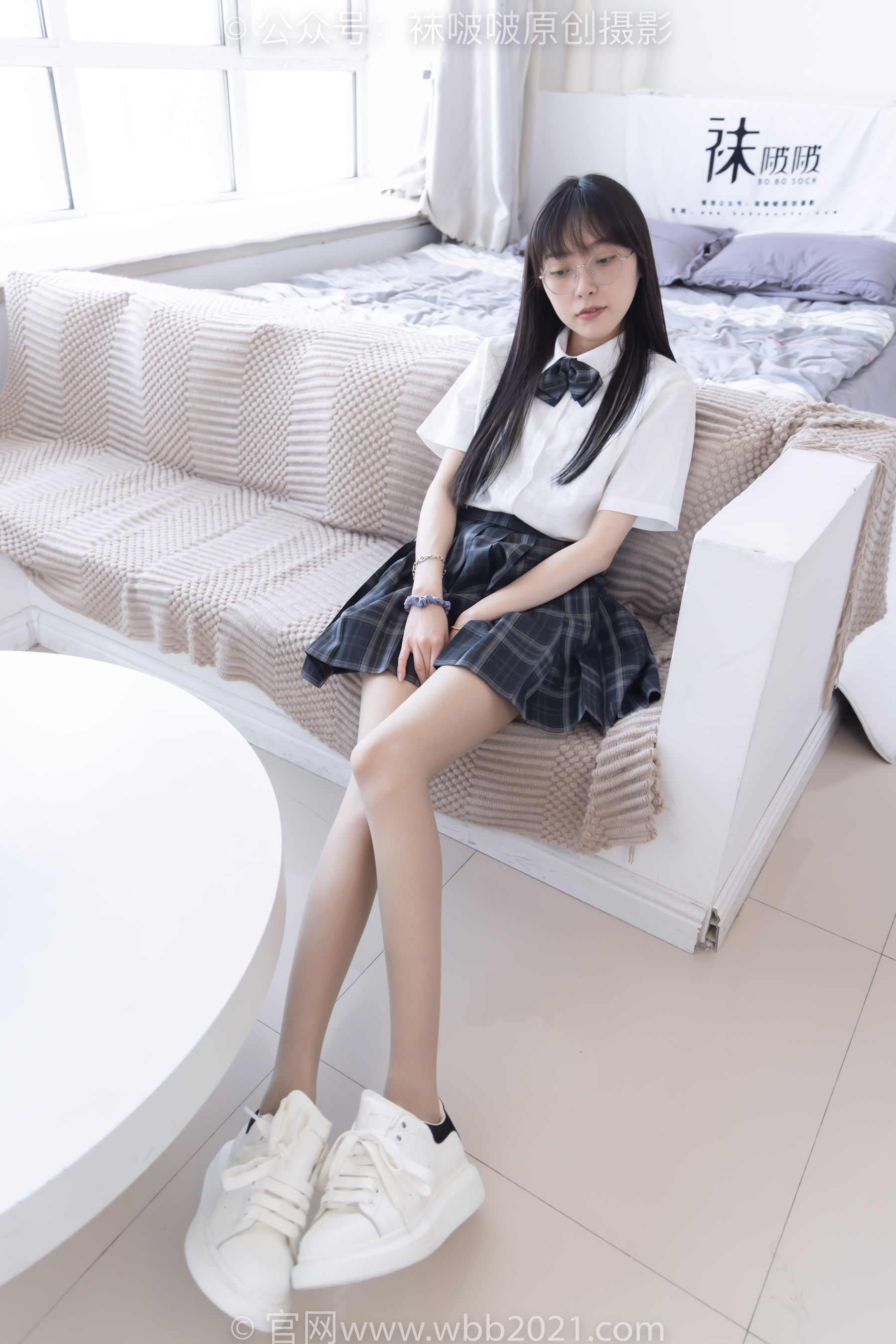 BoBoSocks袜啵啵 No.541 稚予 - 两双板鞋、薄灰丝、薄肉丝、jk制服