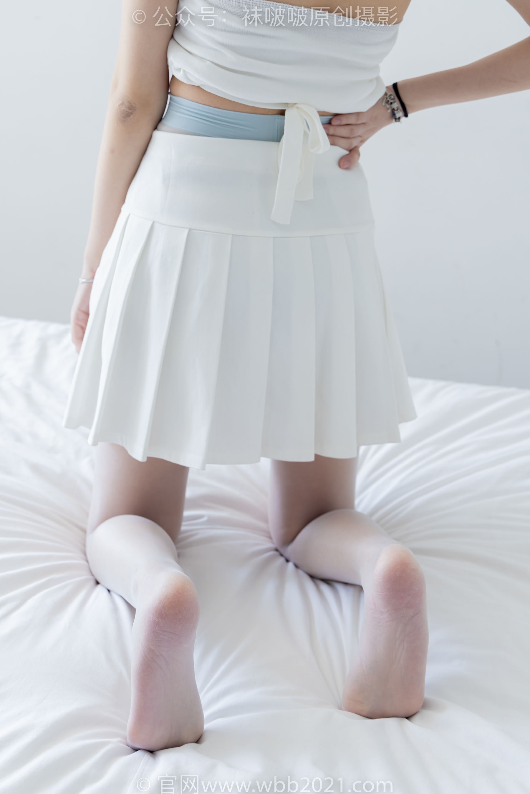 BoBoSocks袜啵啵 No.543 小甜豆 高跟鞋、油亮淡蓝丝、腰丝