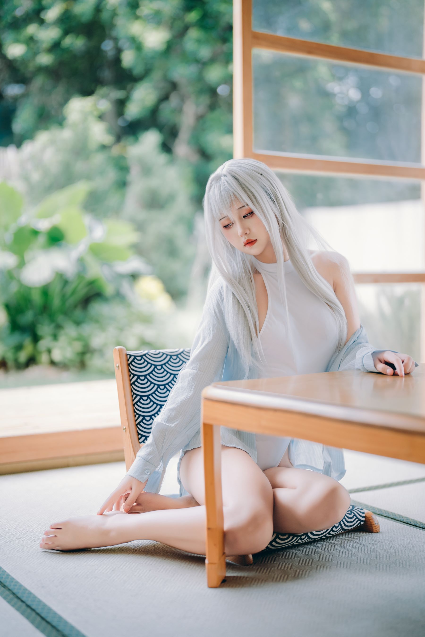 阳光美少女萌芽儿o0 - 白泳装