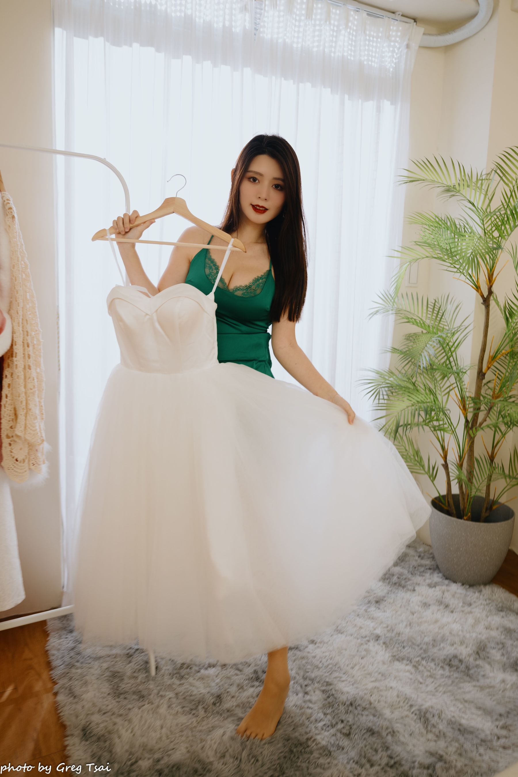 筱筱 - 绿色包臀裙