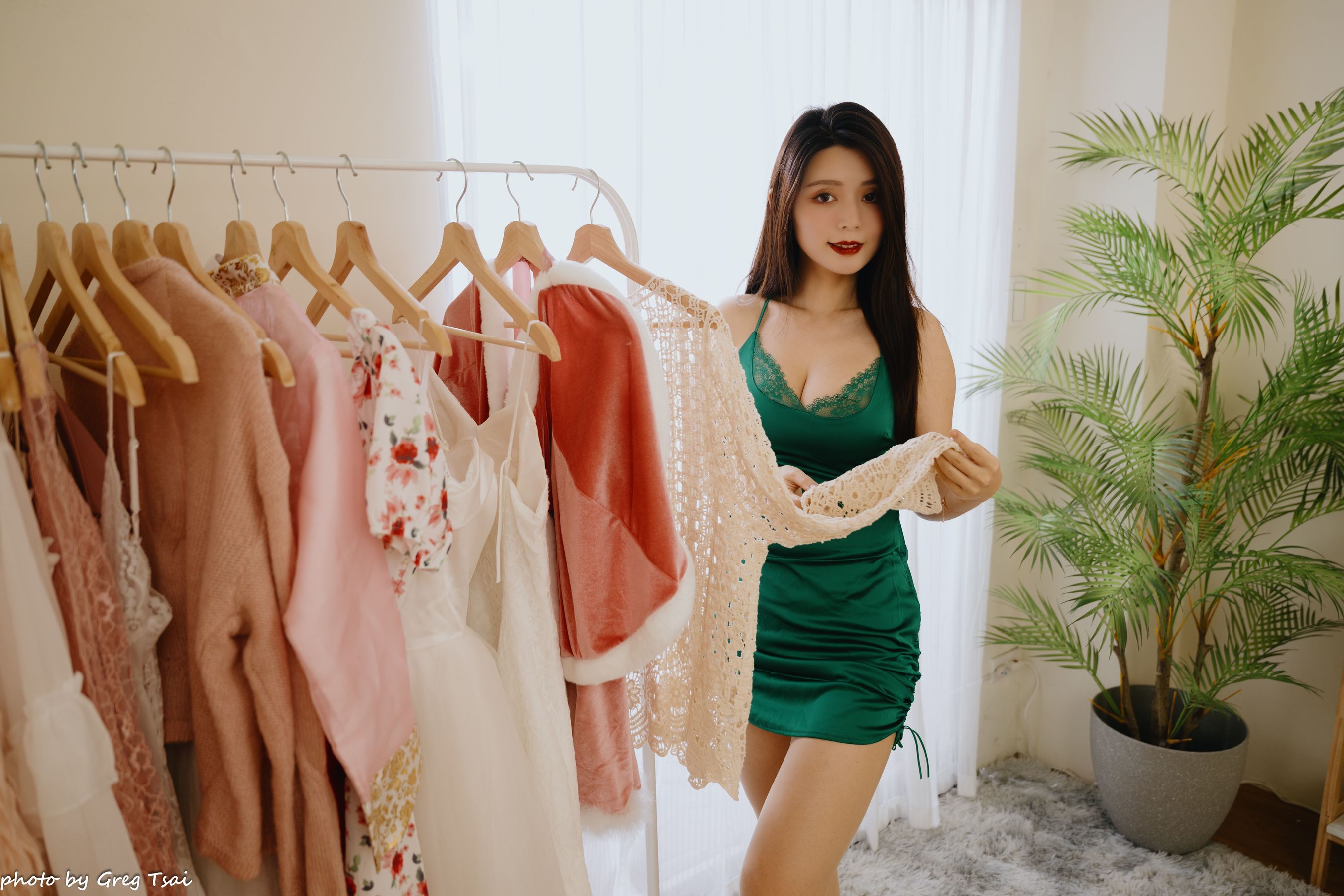 筱筱 - 绿色包臀裙