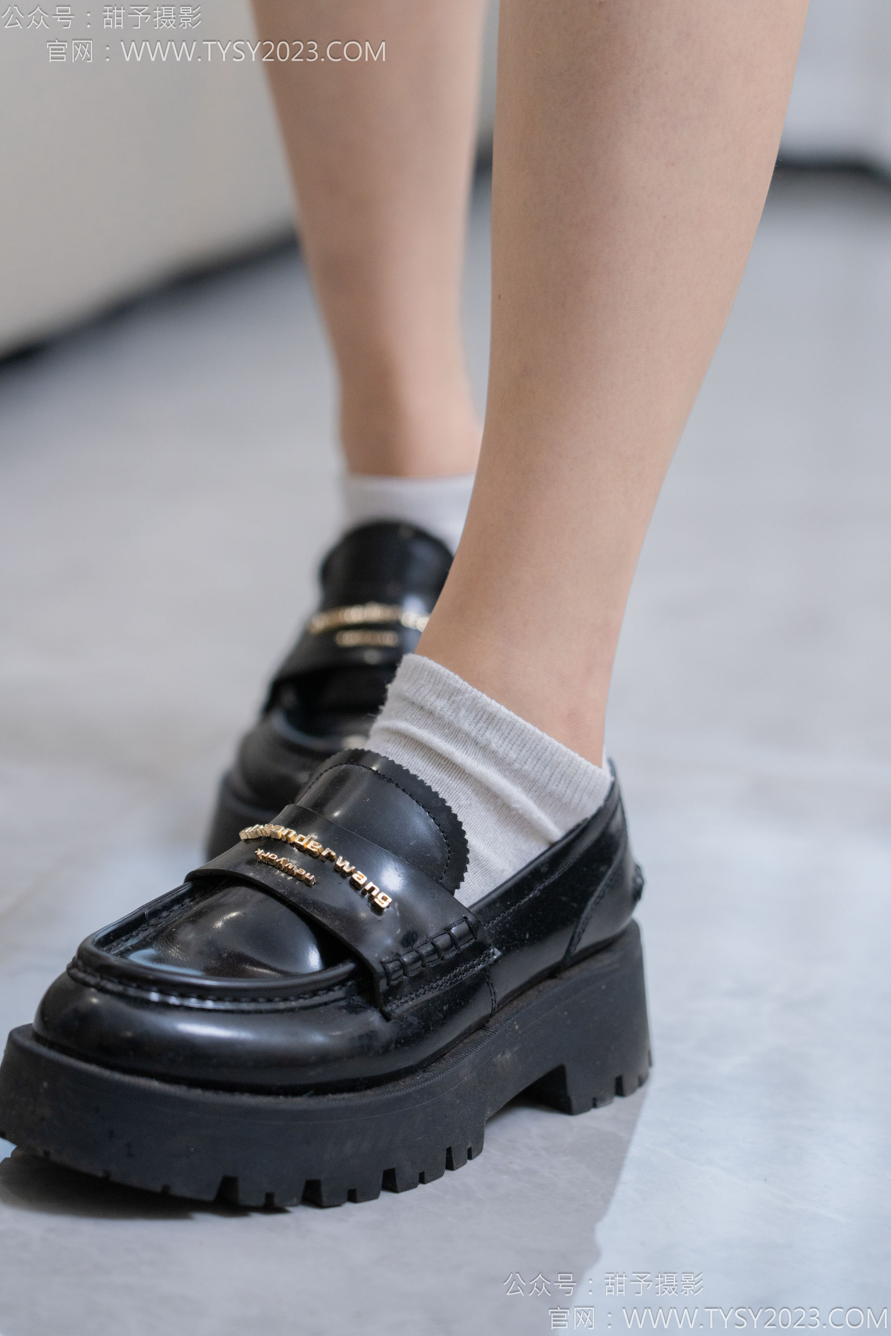 甜予摄影 No.130 澜澜 - 皮鞋、白棉袜、裸足、掉袜子剧情