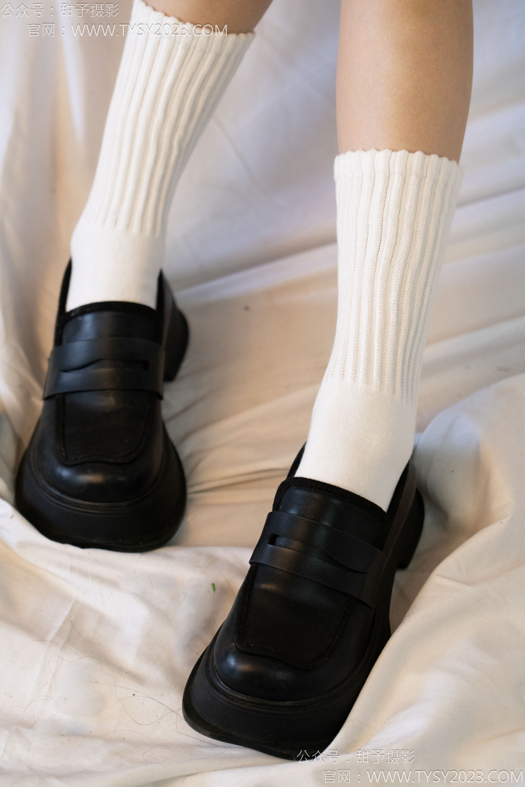 甜予摄影 NO.139 澜澜 - 皮鞋、白棉袜、裸足