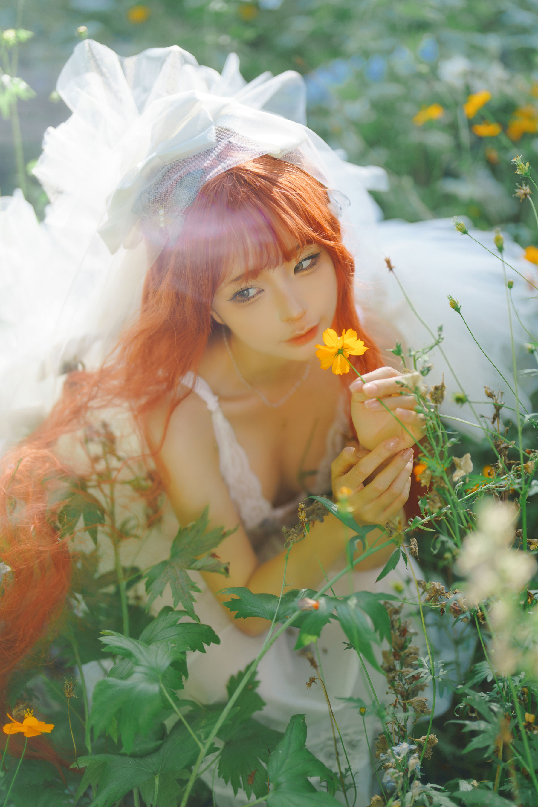 动漫博主 蠢沫沫 - 花丛婚纱