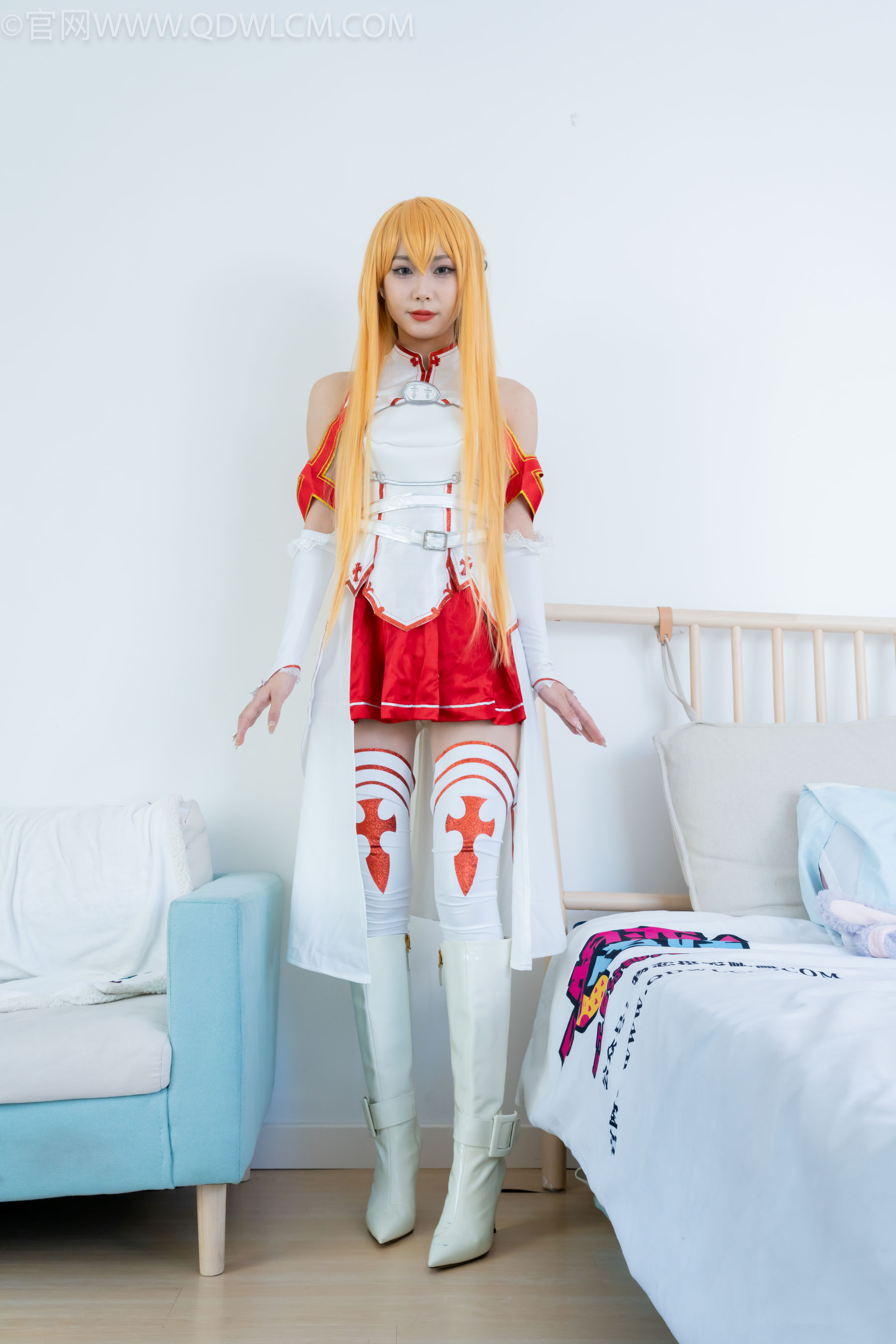 物恋传媒 No.2340 泡泡 - cos亚丝娜、长靴、袜套、薄肉丝