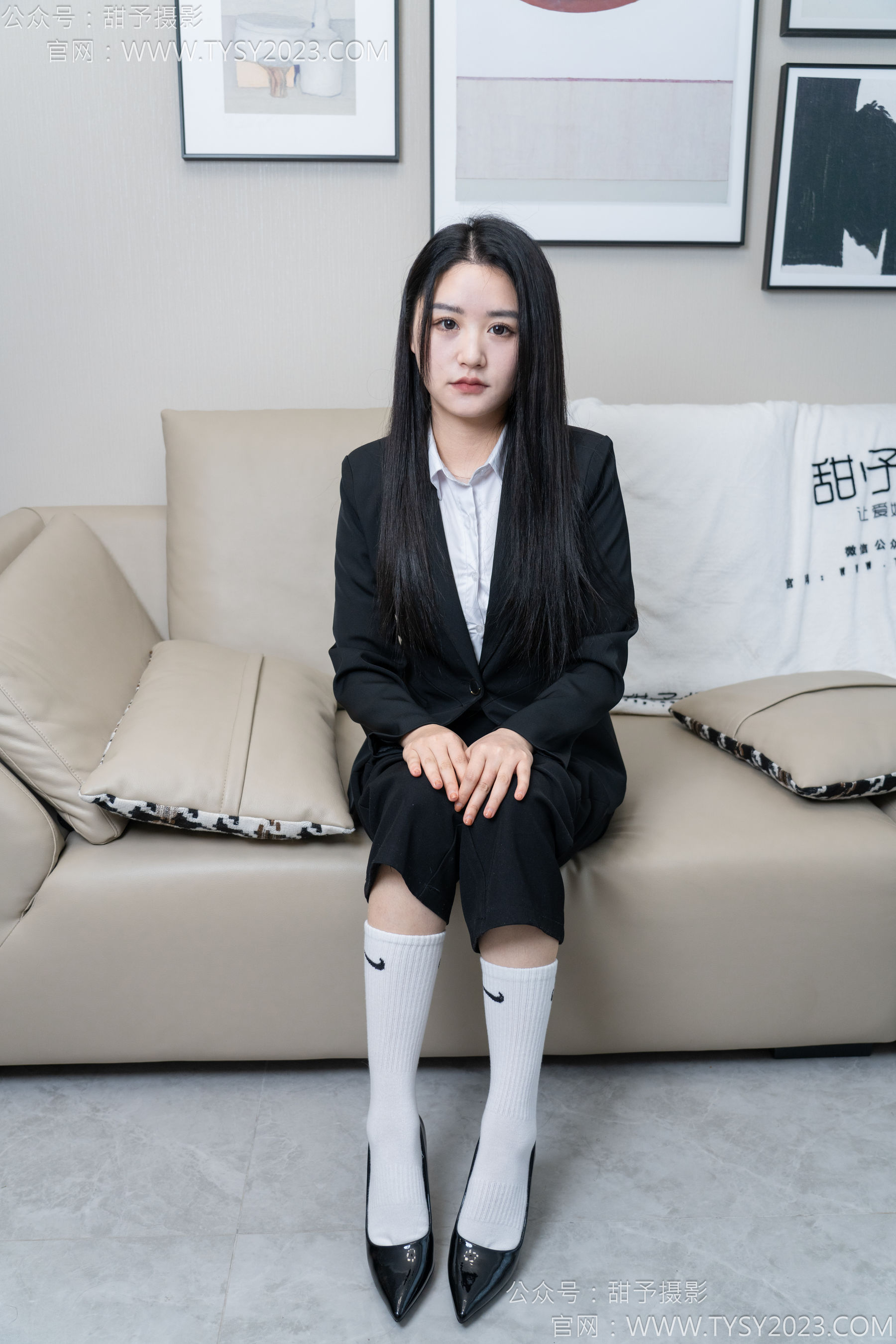 甜予摄影 No.147 澜澜 - 凉鞋、高跟鞋、长腿袜、白棉袜