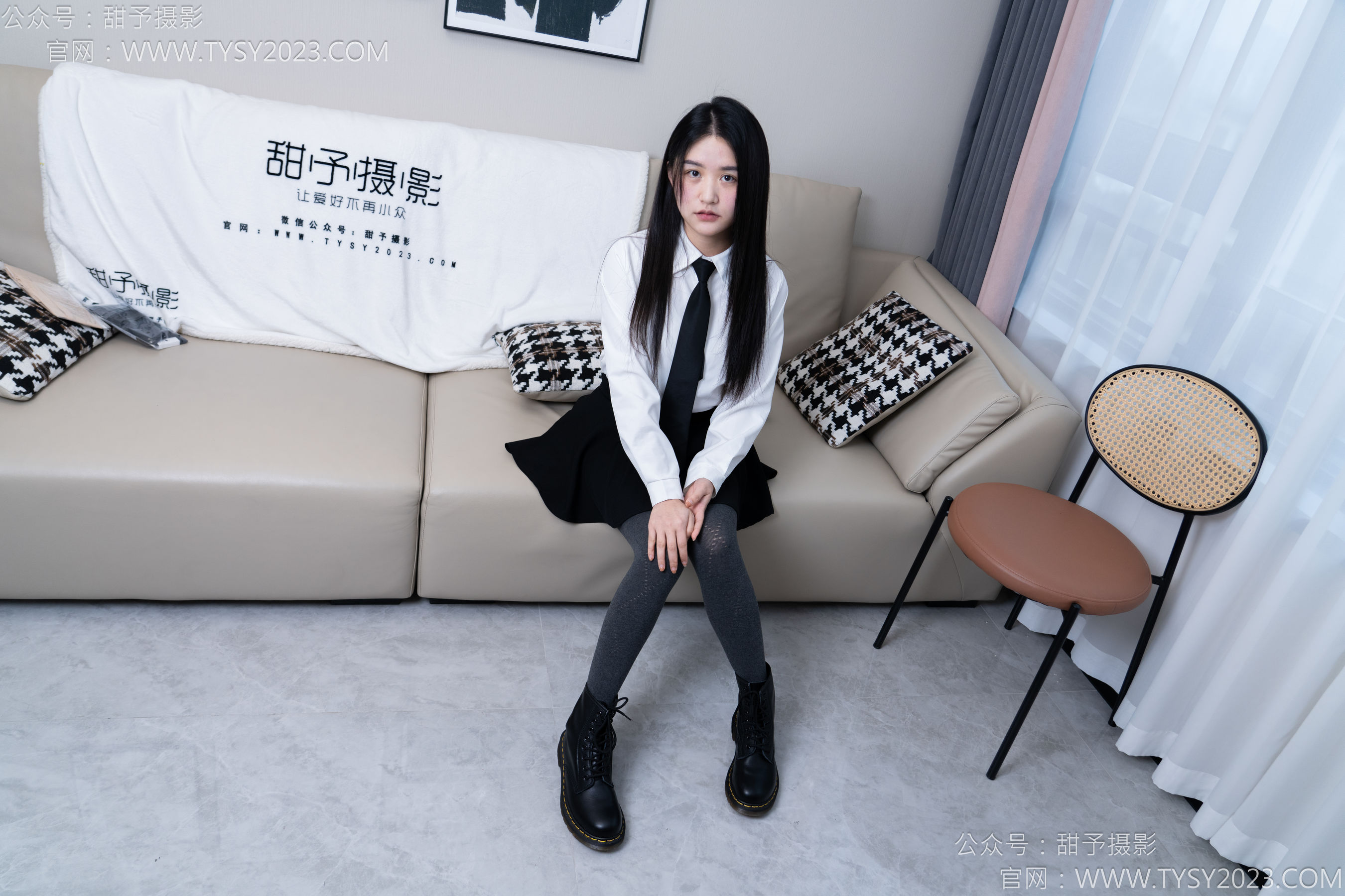 甜予摄影 No.168 澜澜 - 短靴、小腿袜、肉丝