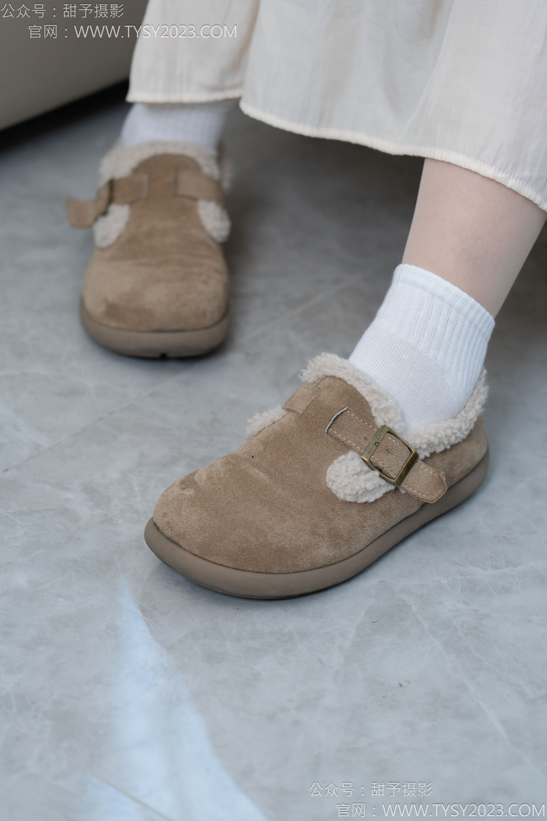甜予摄影 No.173 小葵 - 棉鞋、白棉袜、薄肉丝