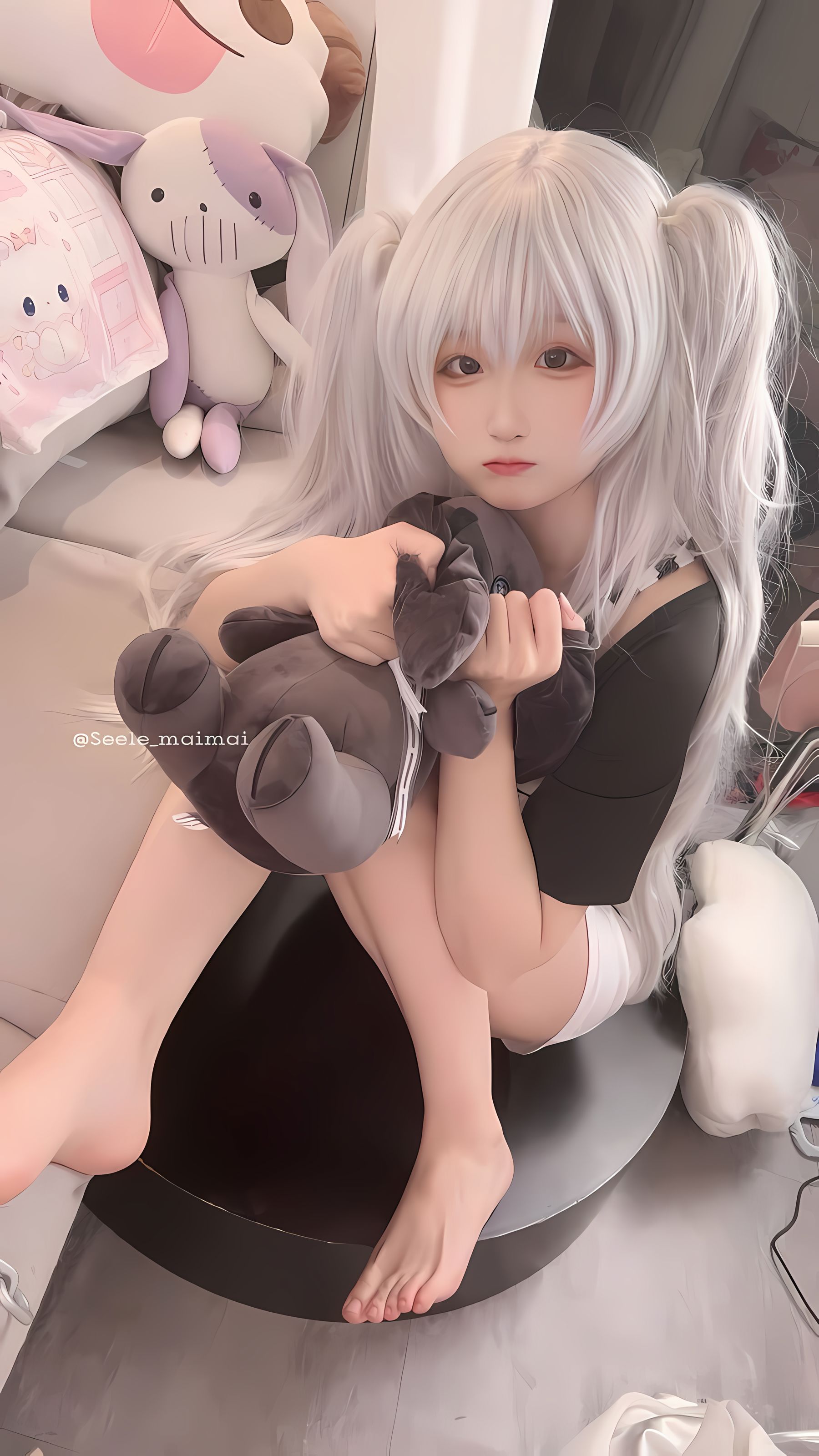 Seele麦麦 - 白色双马尾