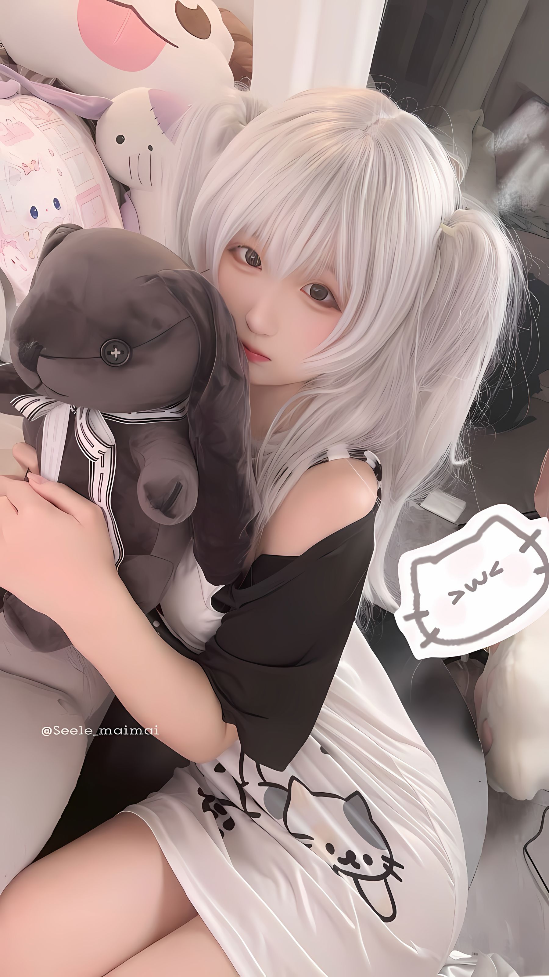 Seele麦麦 - 白色双马尾