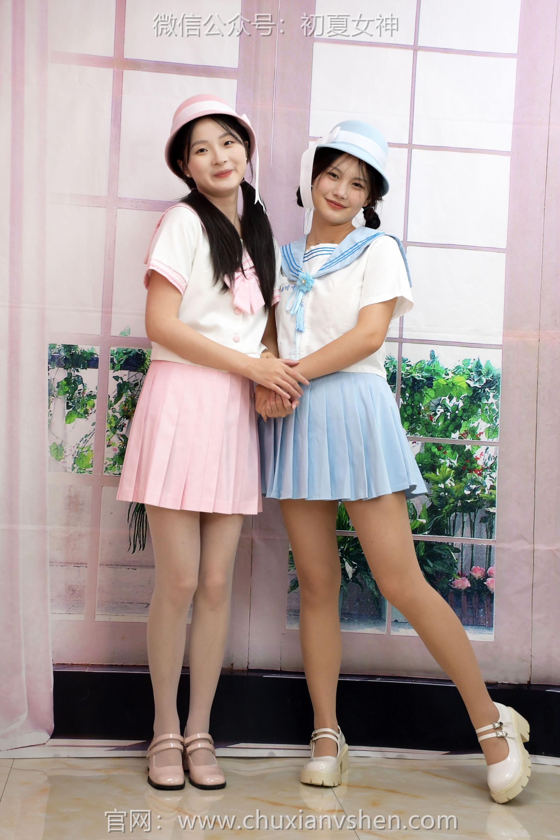 初夏女神 No.292 安妮&幺幺 粉蓝双花