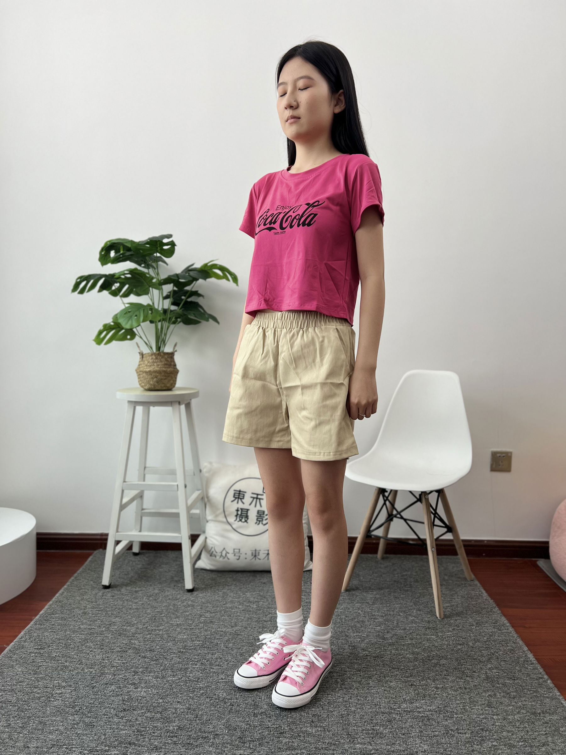 三禾摄影 No.025 休闲短裤 棉袜 帆布鞋