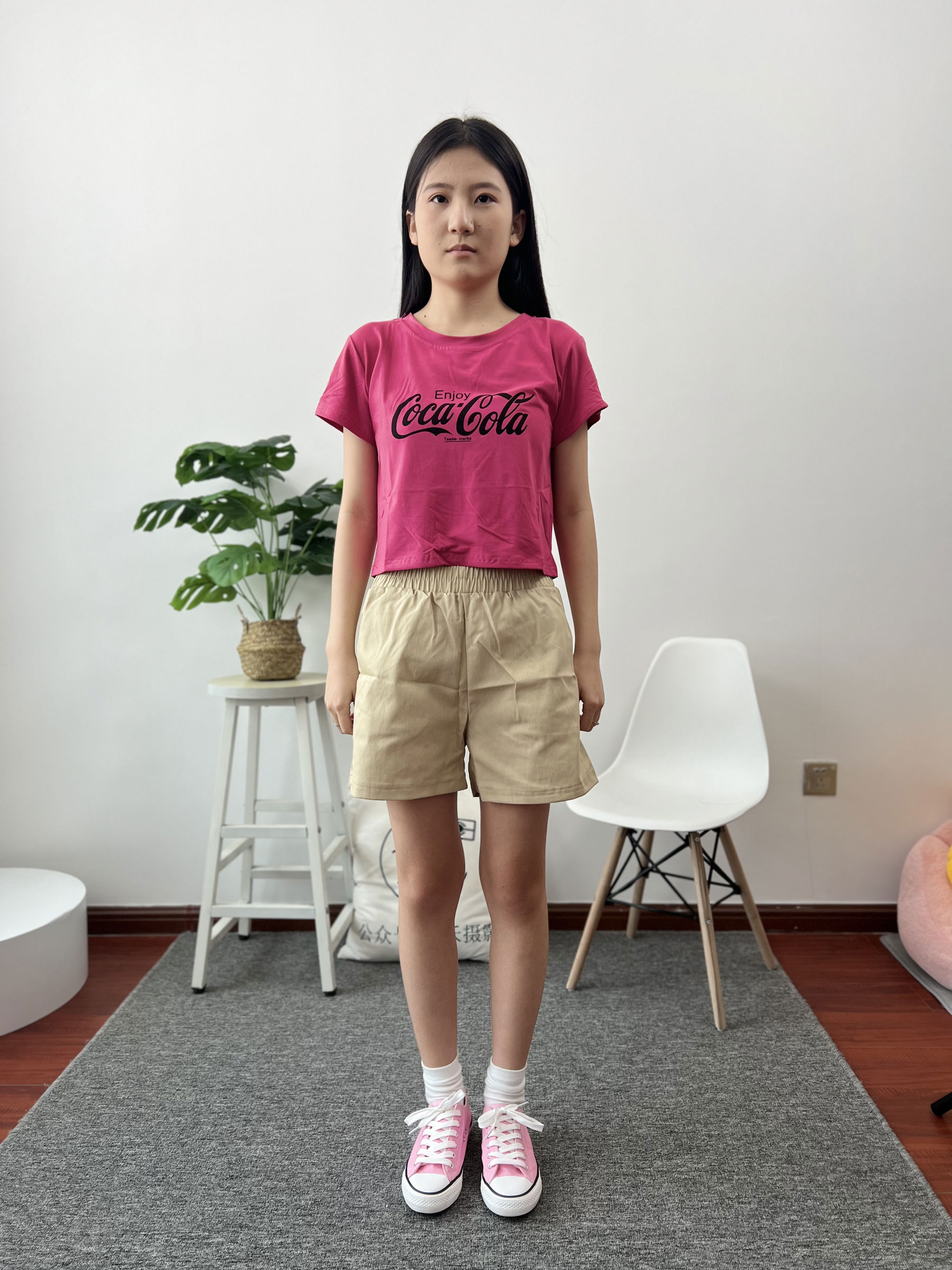 三禾摄影 No.025 休闲短裤 棉袜 帆布鞋