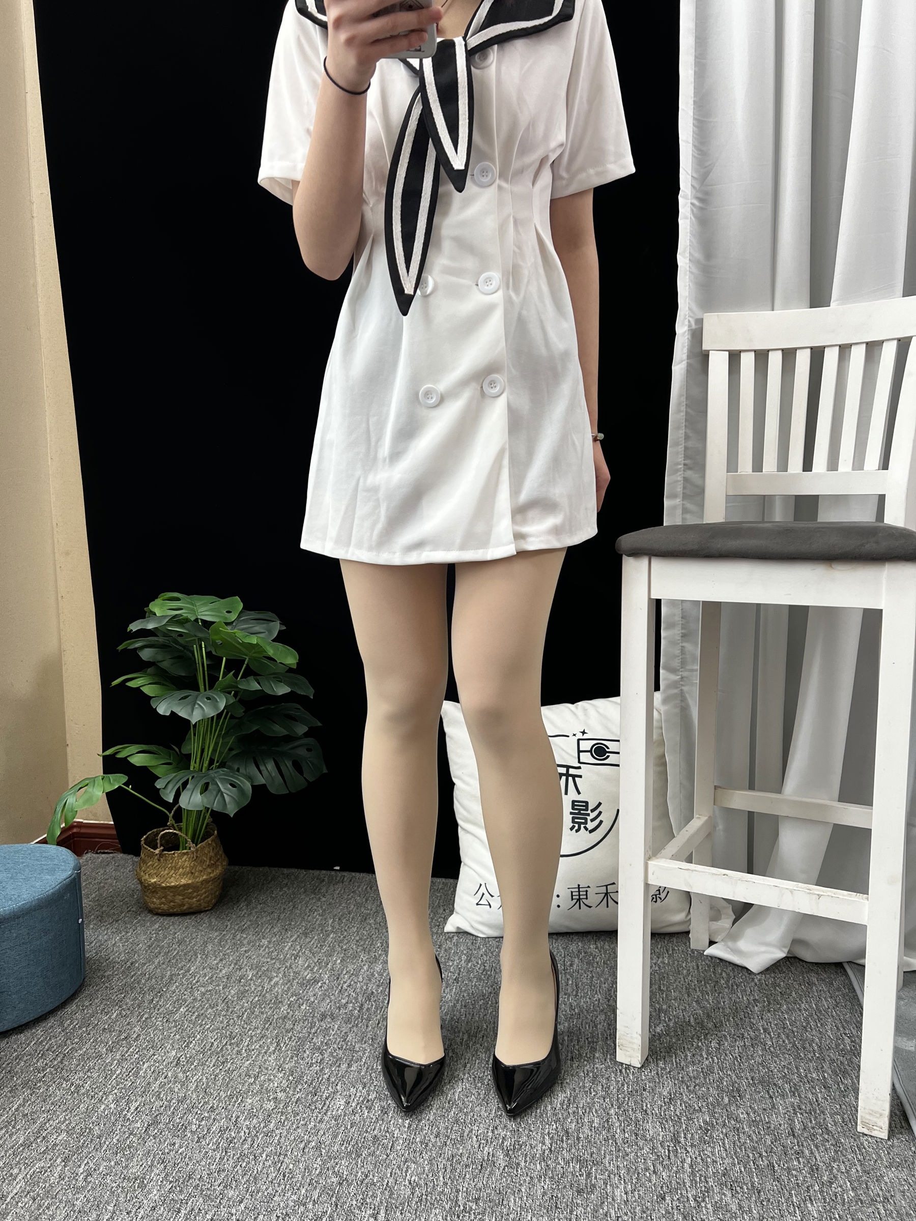 三禾摄影 No.013 海军白裙 高跟