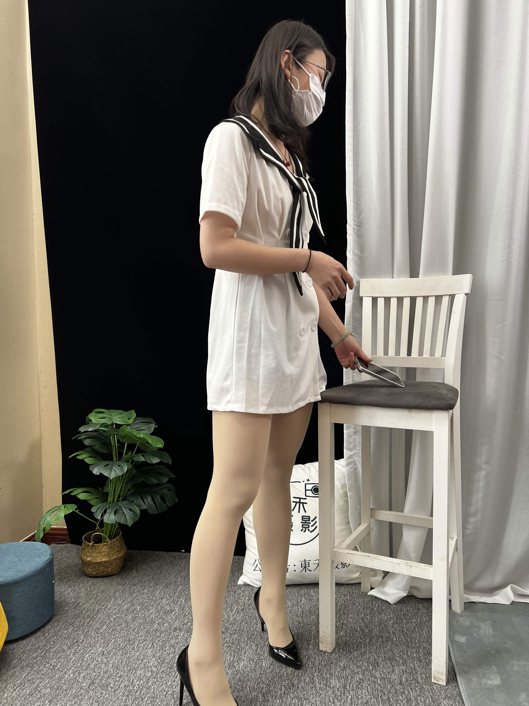 三禾摄影 No.013 海军白裙 高跟