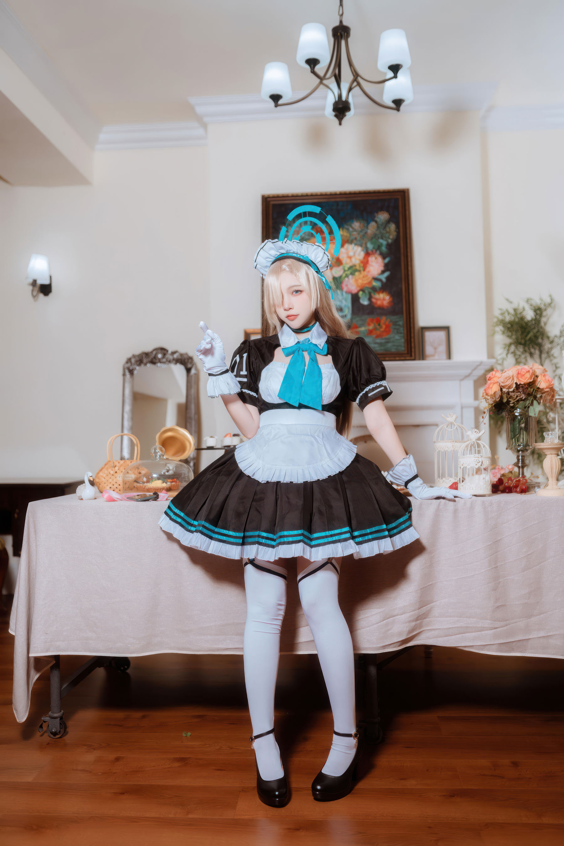 人气Coser 二佐Nisa - 蔚蓝档案 一之 濑明日奈 女仆