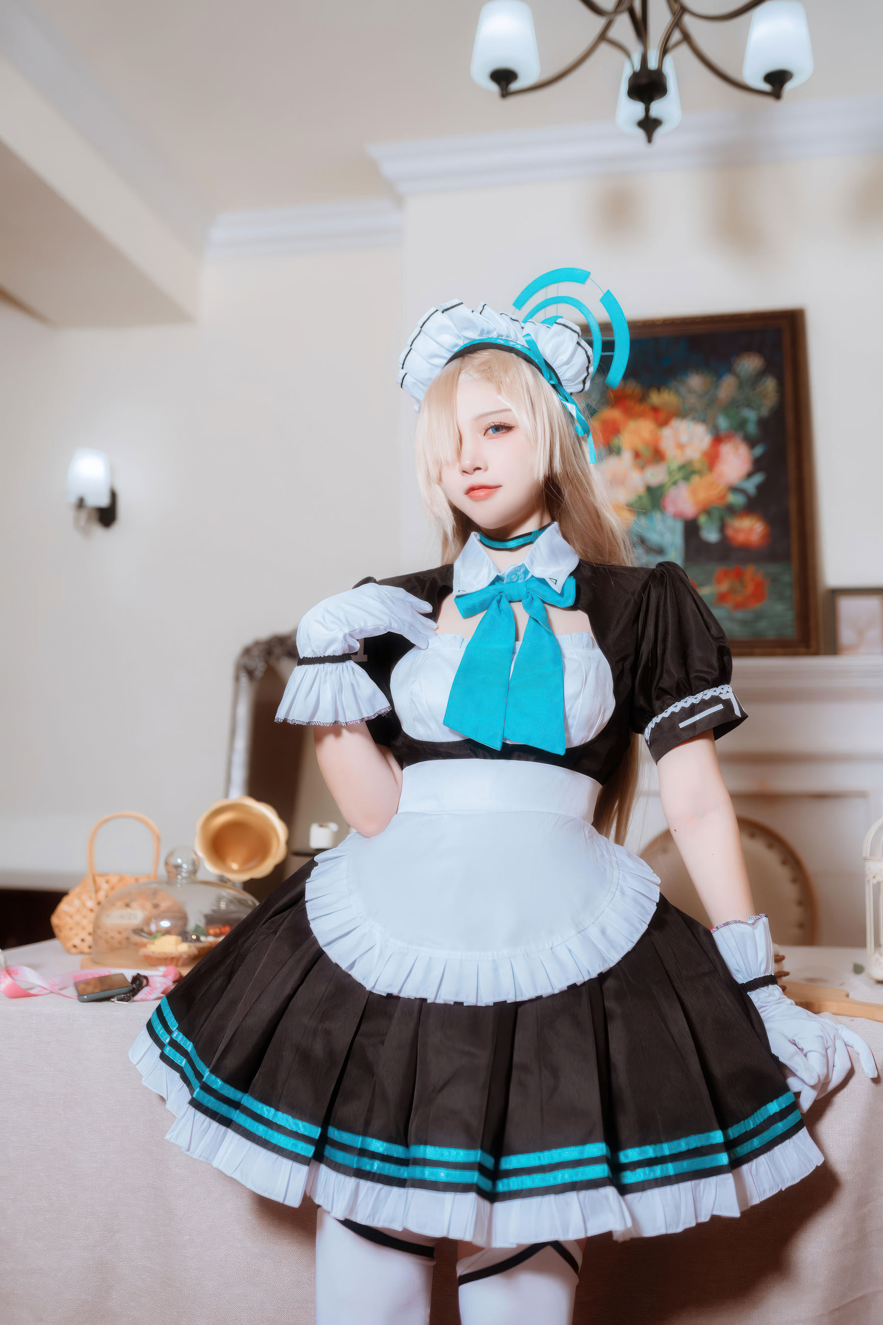 人气Coser 二佐Nisa - 蔚蓝档案 一之 濑明日奈 女仆