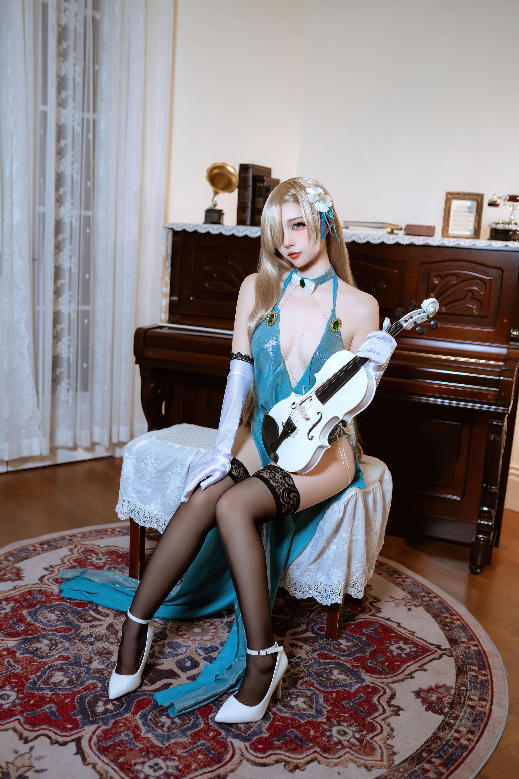 人气Coser 二佐Nisa - 蔚蓝档案 一之 濑明日奈 礼服
