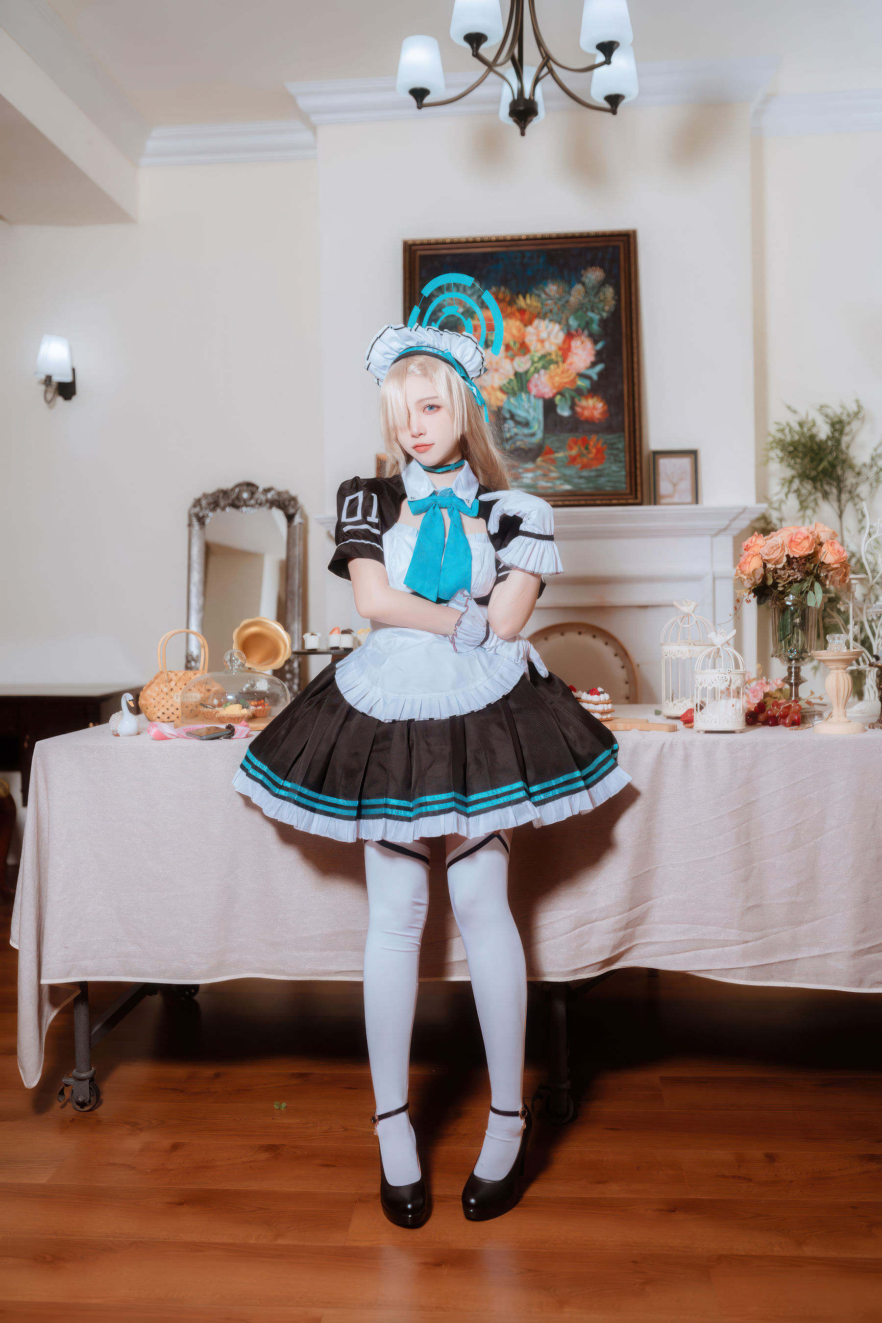 人气Coser 二佐Nisa - 蔚蓝档案 一之 濑明日奈 女仆